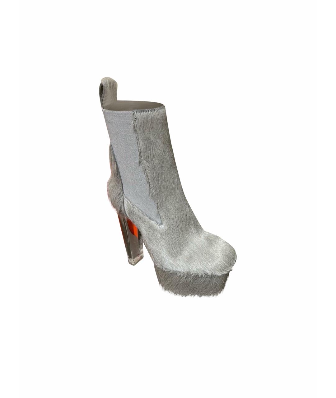 RICK OWENS Серые ботильоны, фото 1