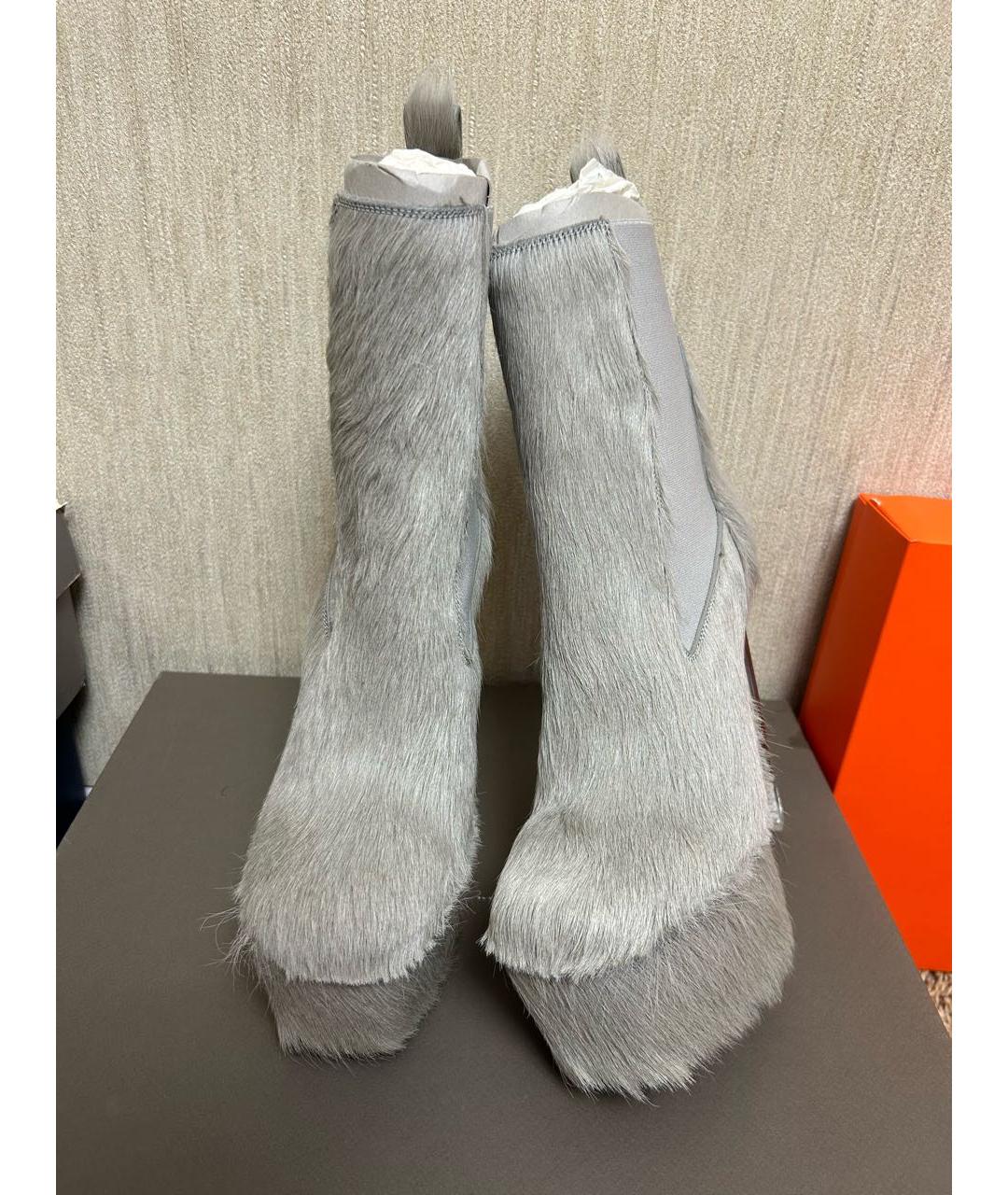 RICK OWENS Серые ботильоны, фото 2