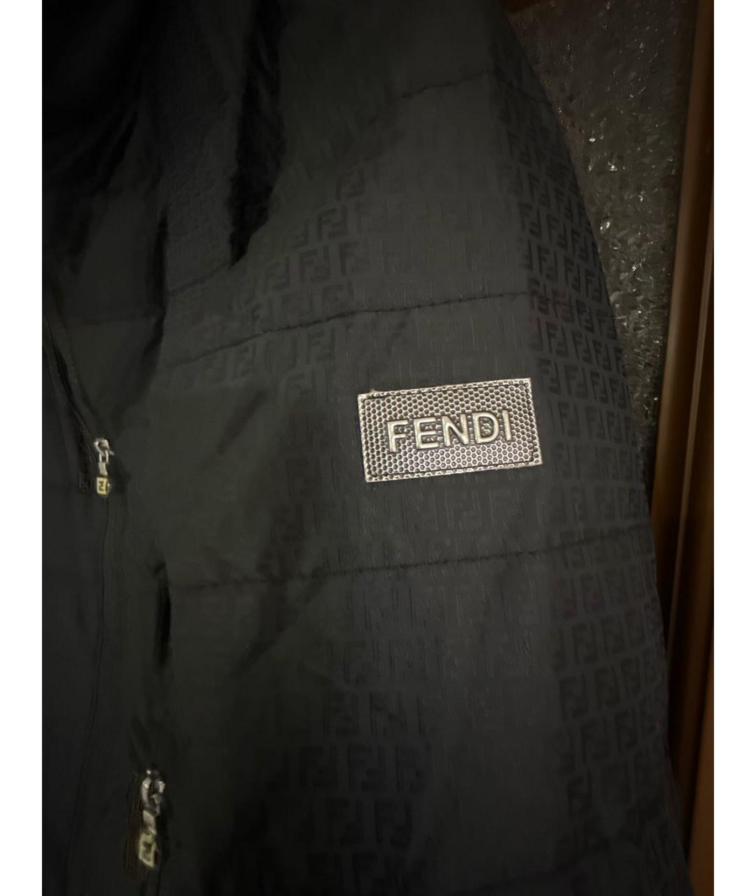 FENDI Черная полиамидовая куртка, фото 6