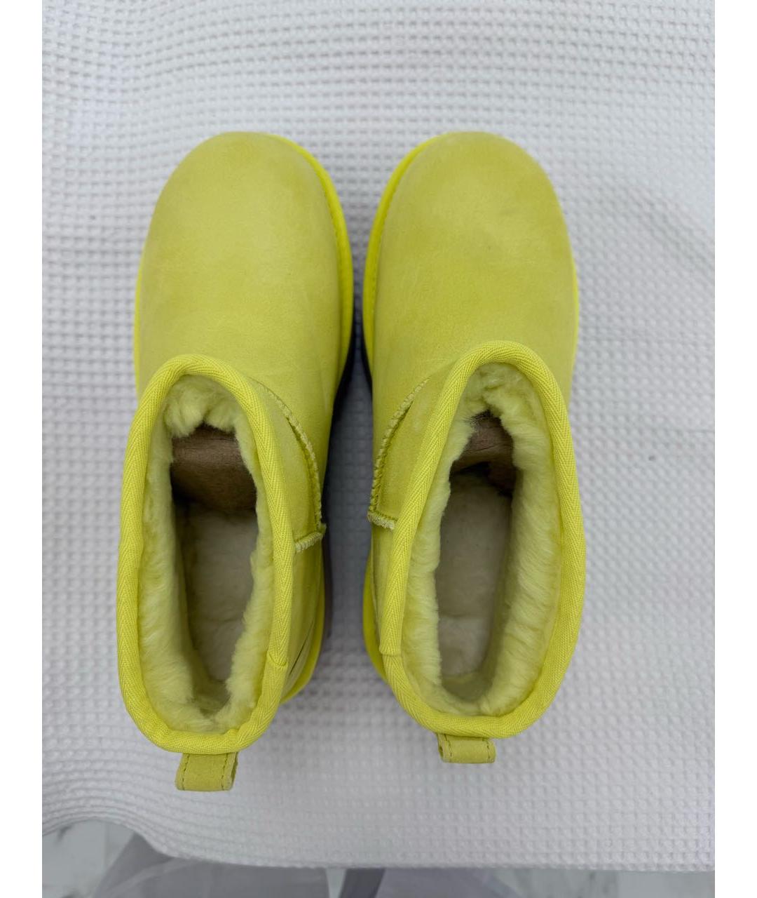 UGG AUSTRALIA Желтые нубуковые ботинки, фото 3