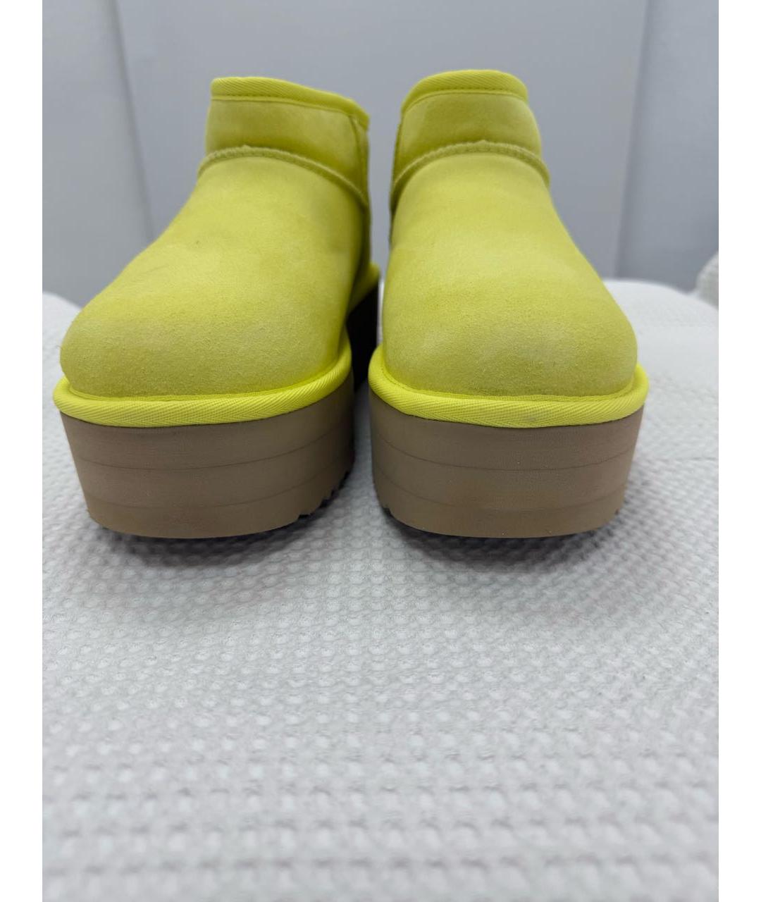 UGG AUSTRALIA Желтые нубуковые ботинки, фото 2