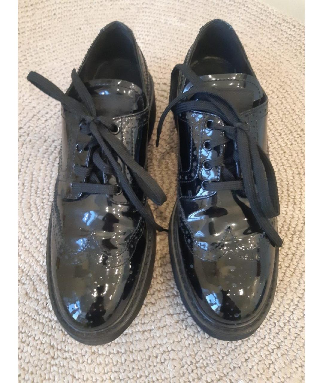 PRADA Черные кожаные ботинки, фото 2