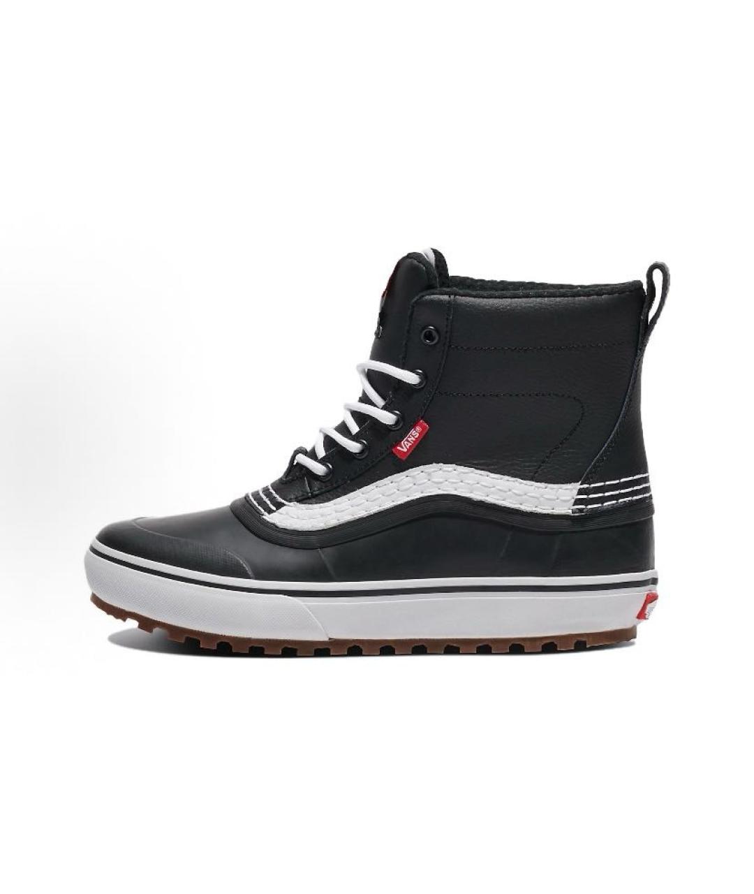 VANS Черные кожаные высокие кроссовки / кеды, фото 2
