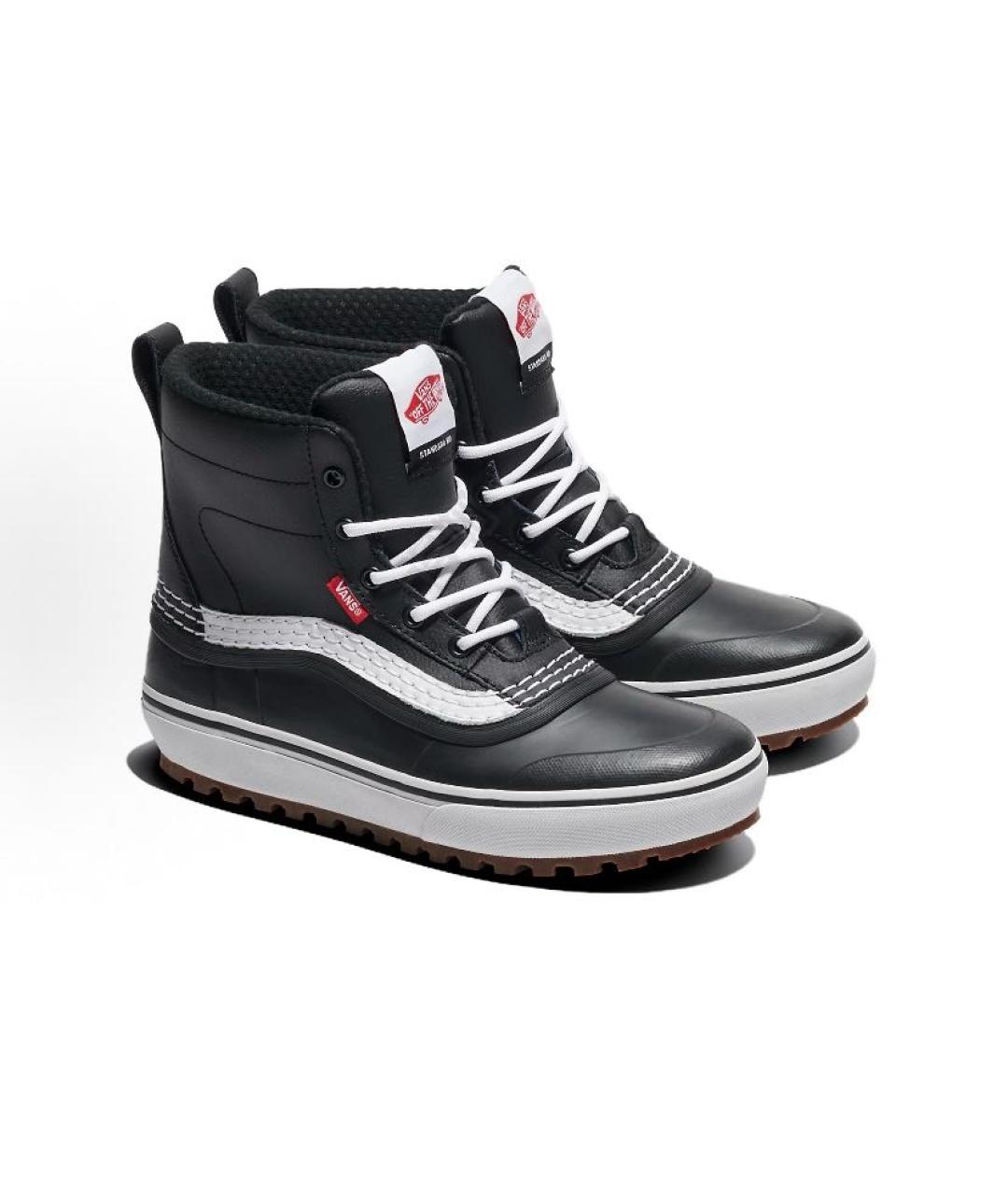 VANS Черные кожаные высокие кроссовки / кеды, фото 3