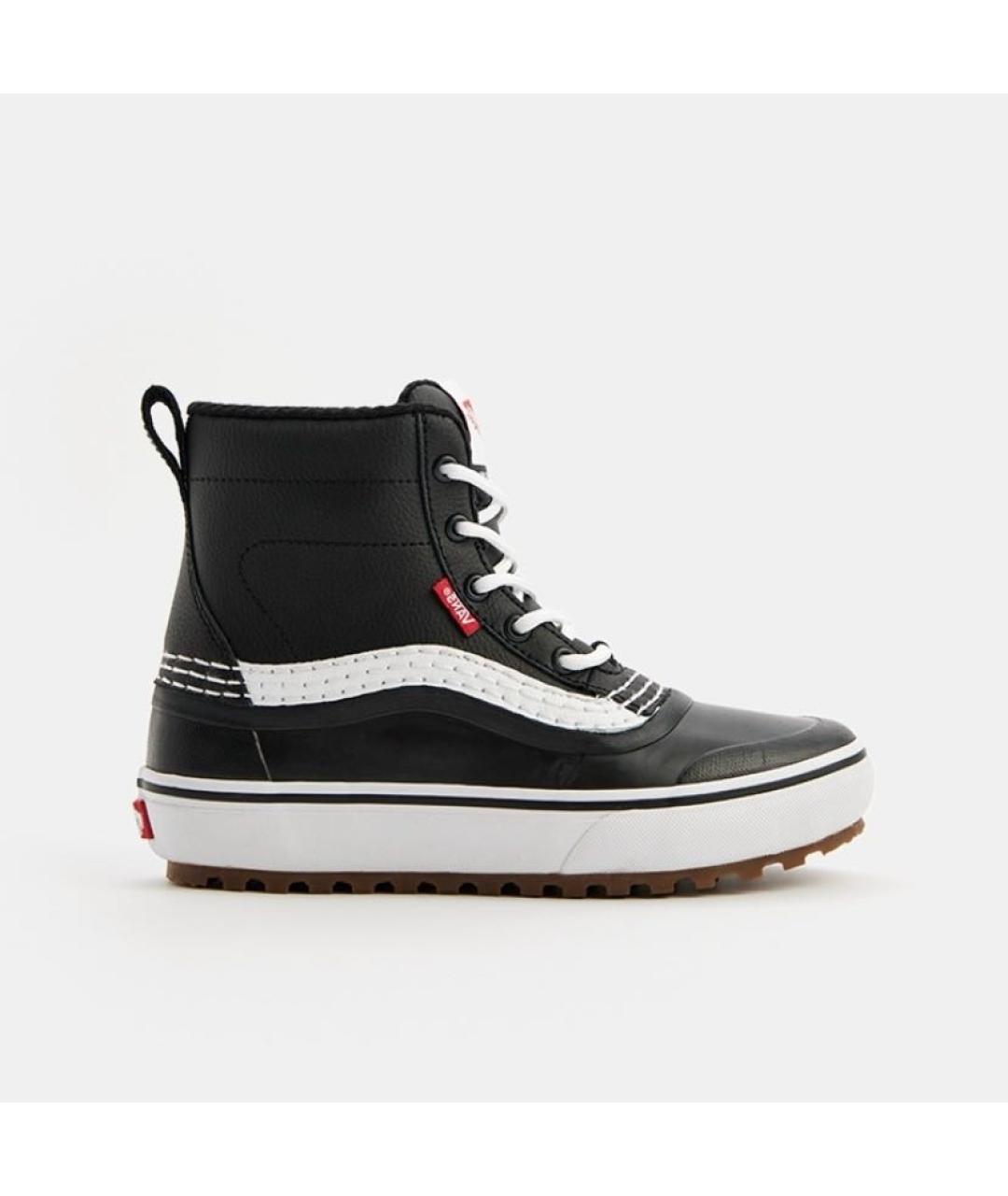 VANS Черные кожаные высокие кроссовки / кеды, фото 6
