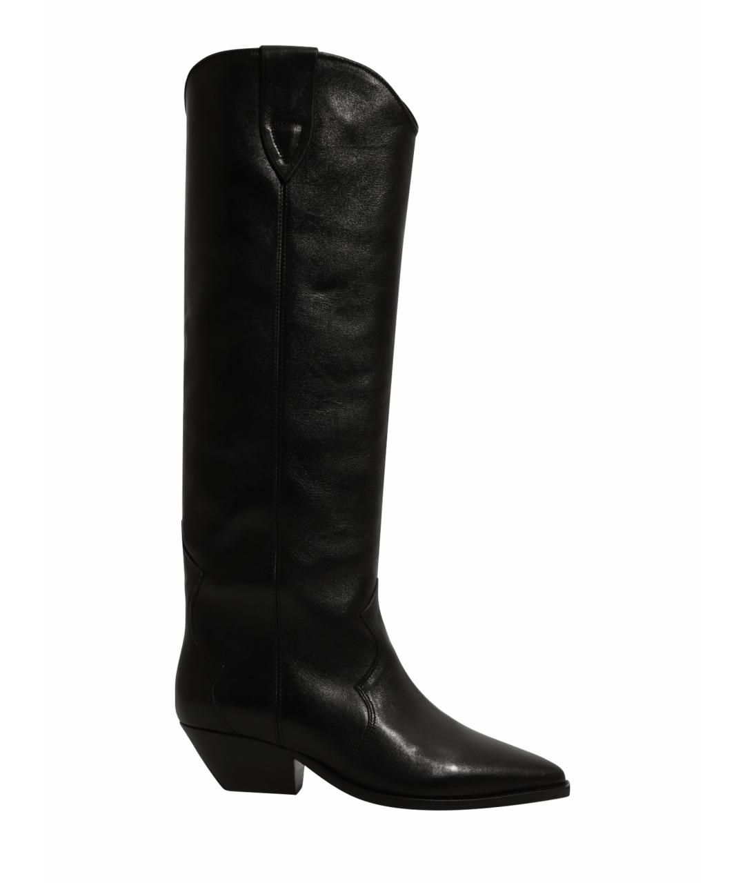 ISABEL MARANT Черные кожаные сапоги, фото 1