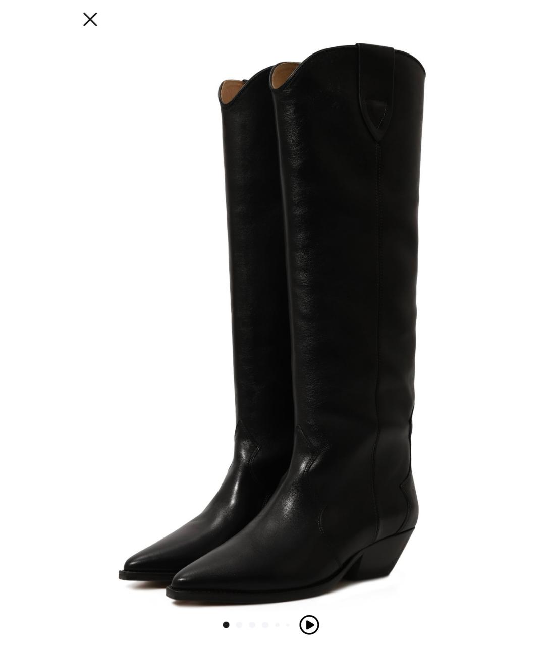 ISABEL MARANT Черные кожаные сапоги, фото 5