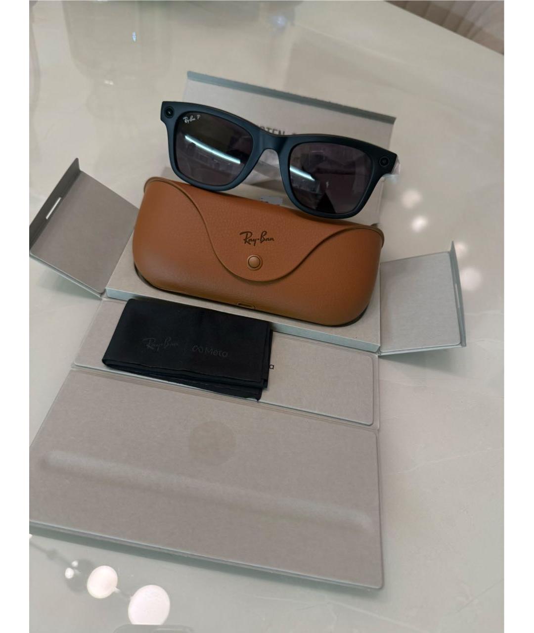 RAY BAN Черные солнцезащитные очки, фото 5