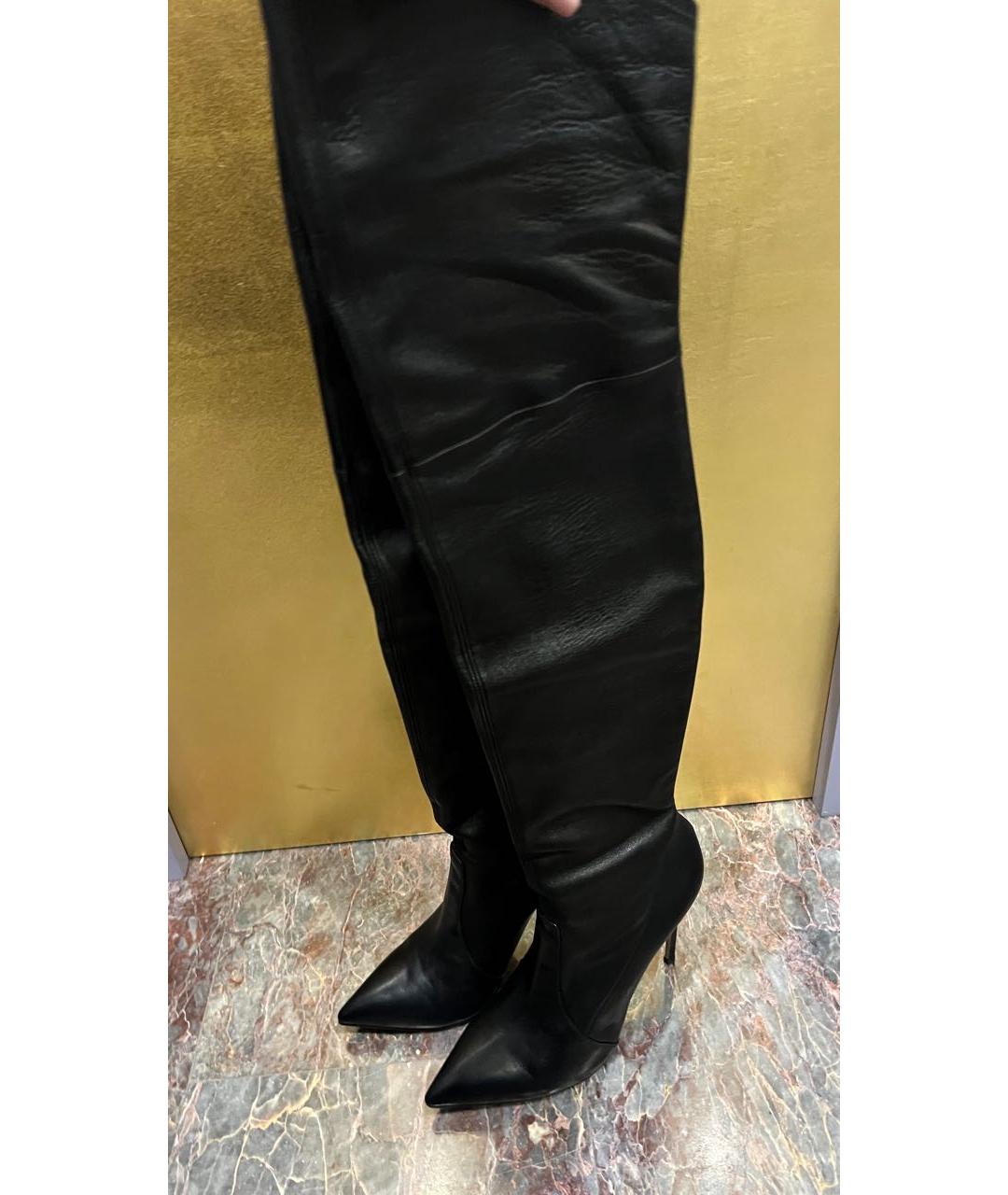 CASADEI Черные кожаные ботфорты, фото 5