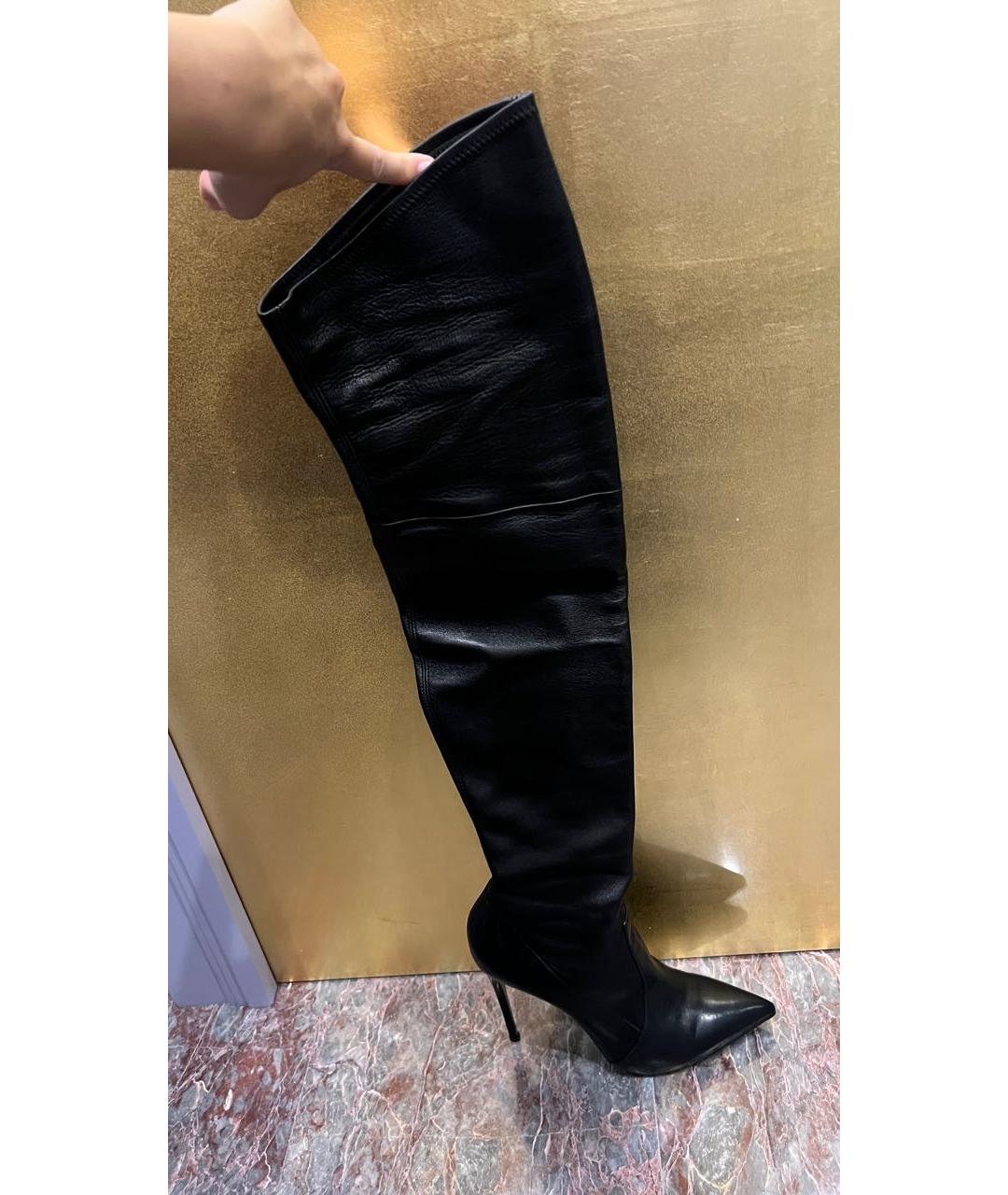 CASADEI Черные кожаные ботфорты, фото 9