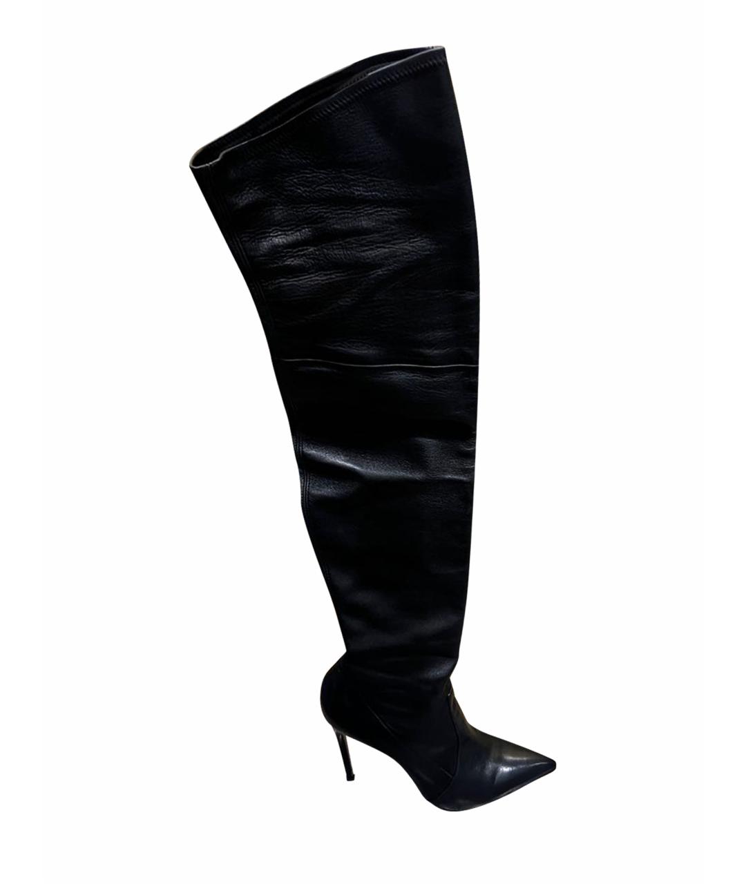 CASADEI Черные кожаные ботфорты, фото 1