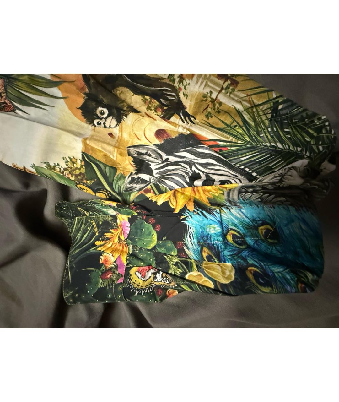 DOLCE&GABBANA Мульти хлопковая кэжуал рубашка, фото 4