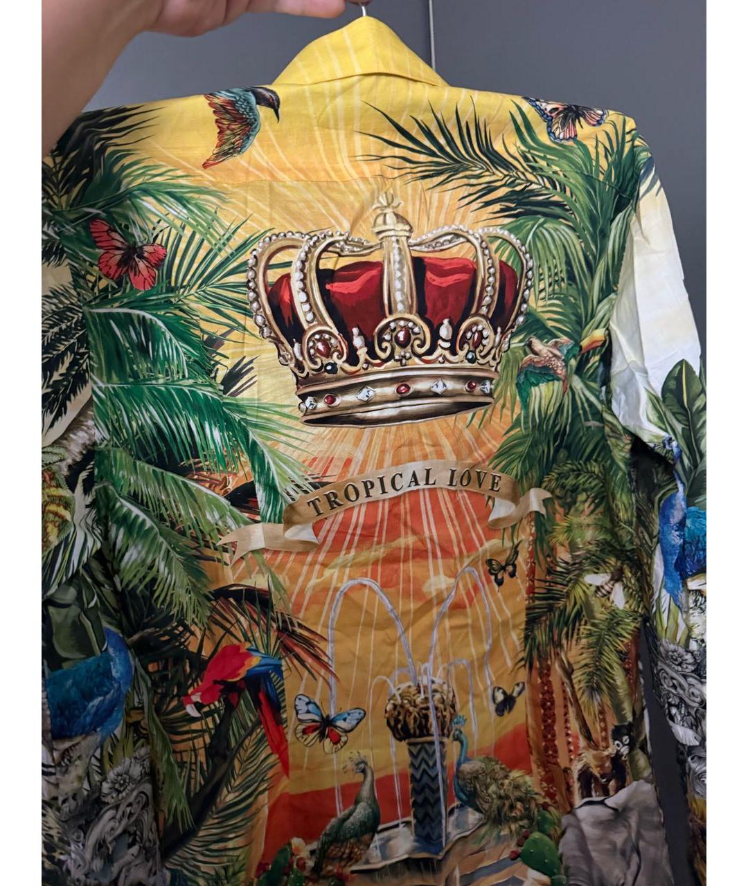 DOLCE&GABBANA Мульти хлопковая кэжуал рубашка, фото 2