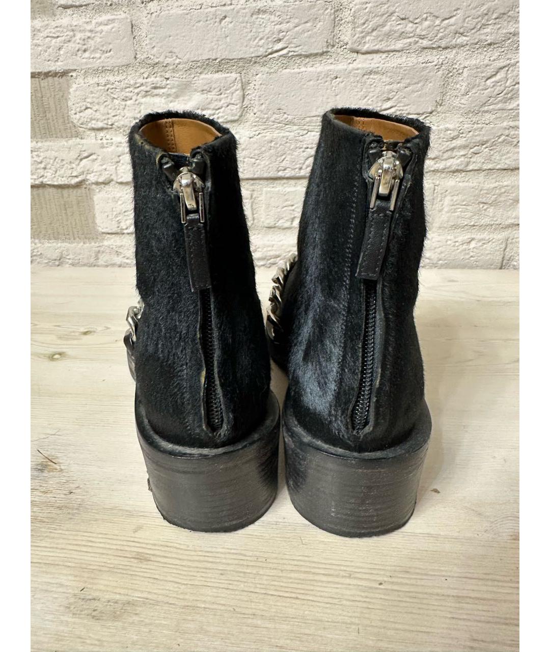 GIVENCHY Черные ботинки из экзотической кожи, фото 4