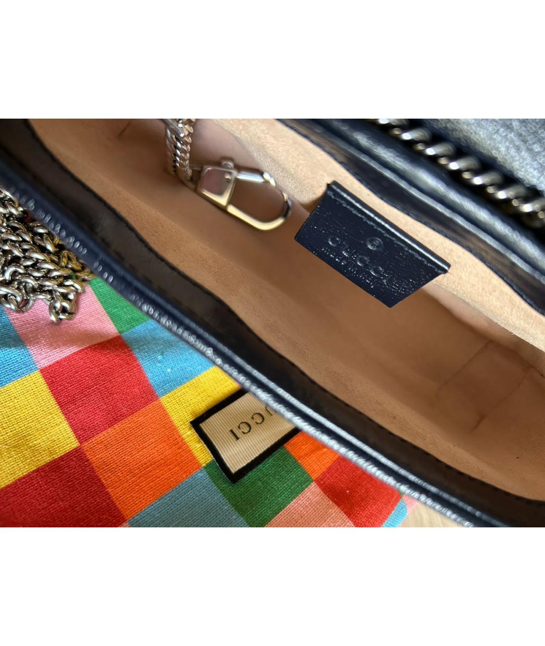 GUCCI Горчичная жаккардовая сумка через плечо, фото 4