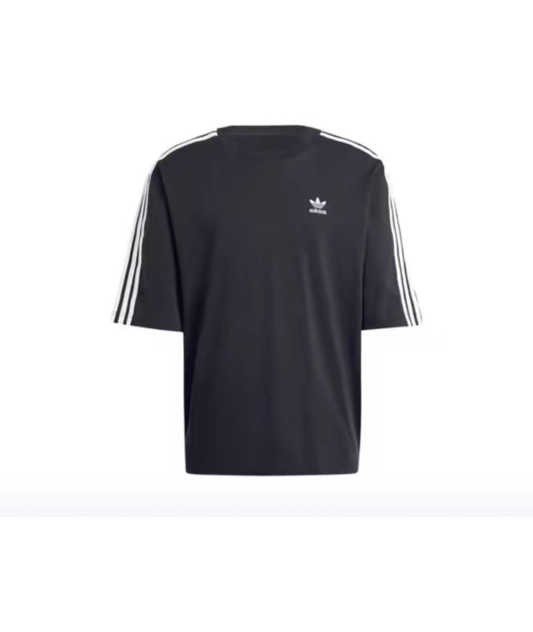 ADIDAS Черная хлопковая футболка, фото 9
