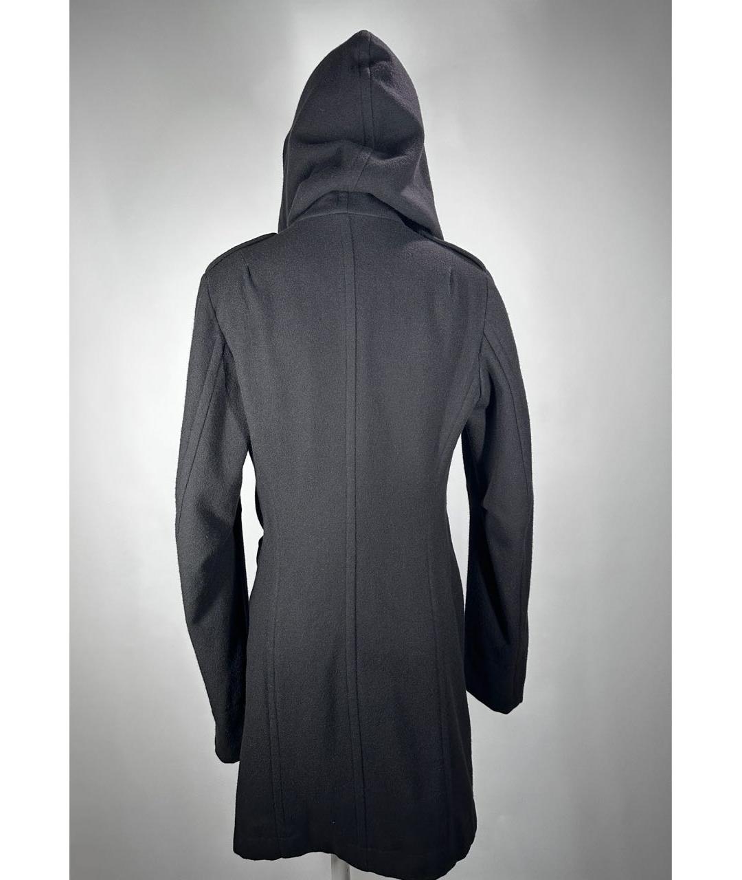 ANN DEMEULEMEESTER Черное шерстяное пальто, фото 4