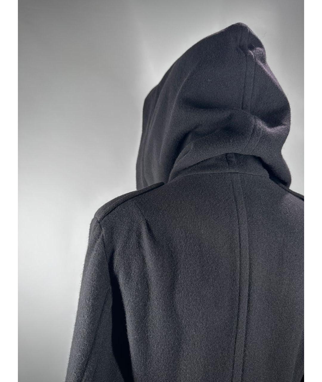 ANN DEMEULEMEESTER Черное шерстяное пальто, фото 5