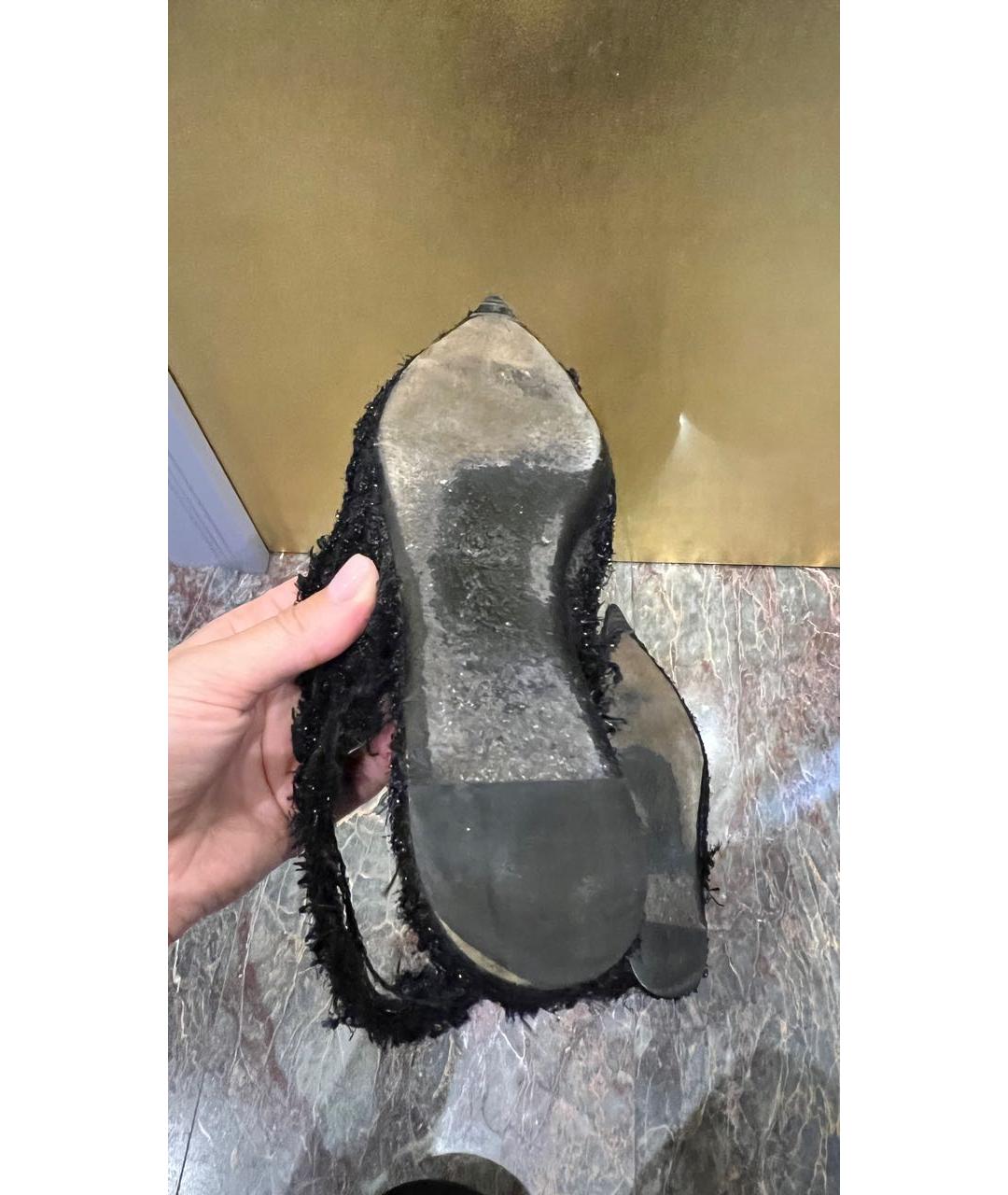 BALENCIAGA Черные текстильные мюли, фото 7