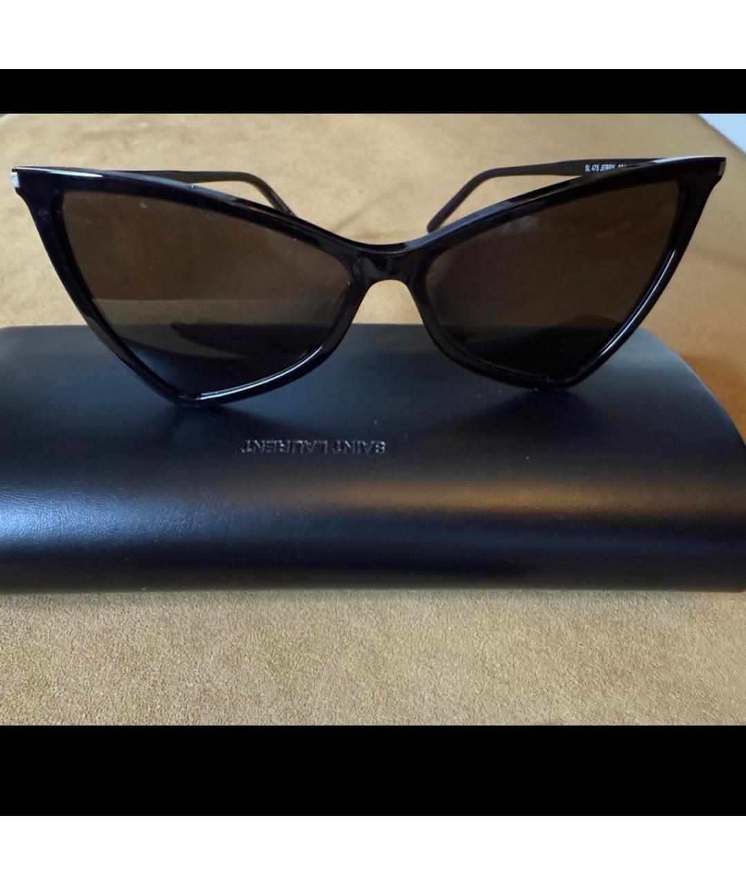 SAINT LAURENT Черные пластиковые солнцезащитные очки, фото 4