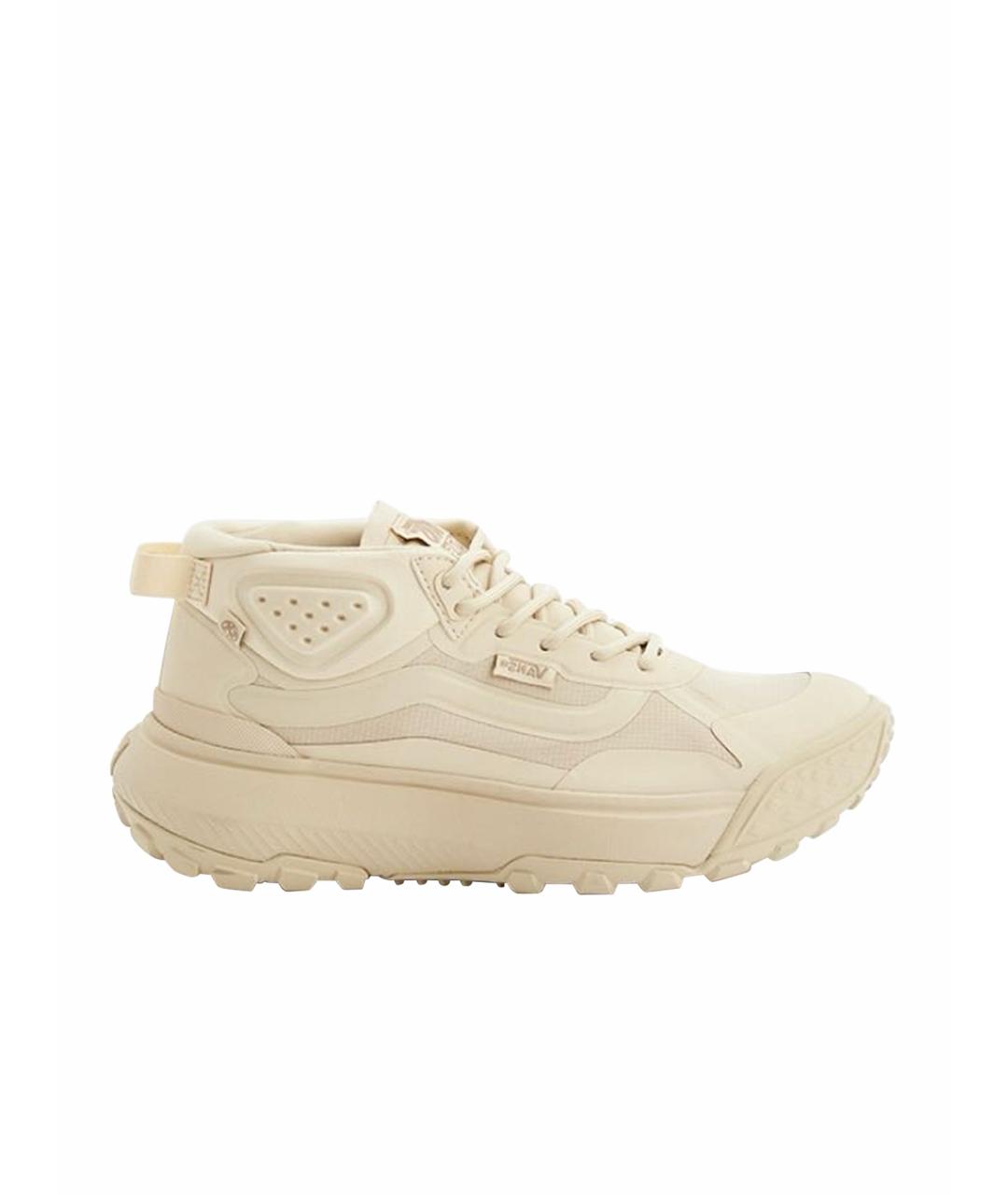 VANS Бежевые текстильные низкие кроссовки / кеды, фото 1