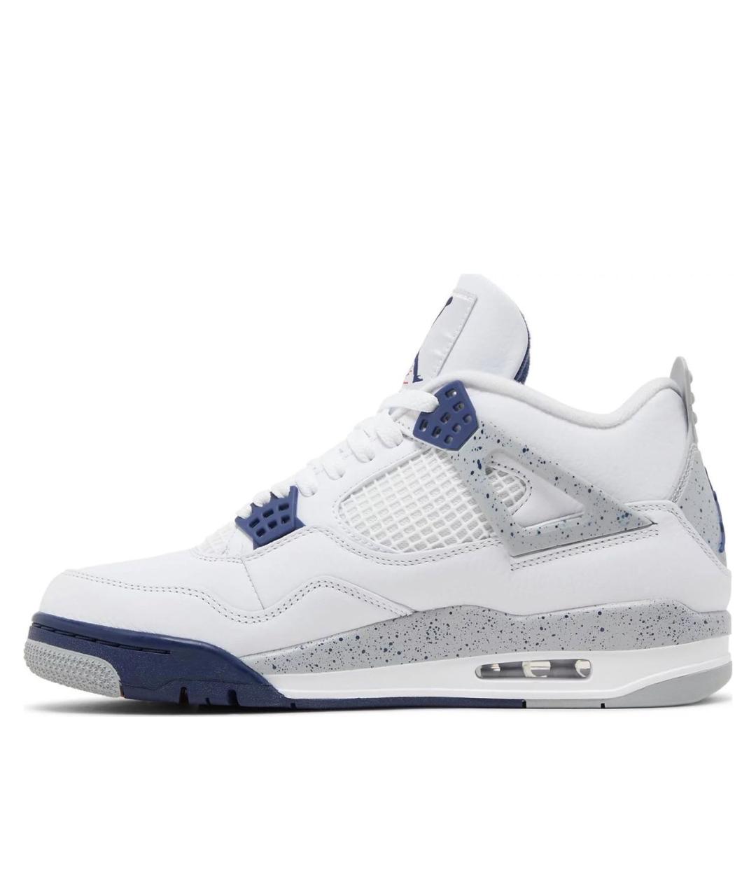 JORDAN Белые кожаные высокие кроссовки / кеды, фото 6