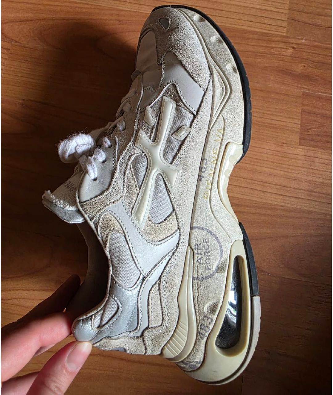 PREMIATA Серые кожаные кроссовки, фото 5