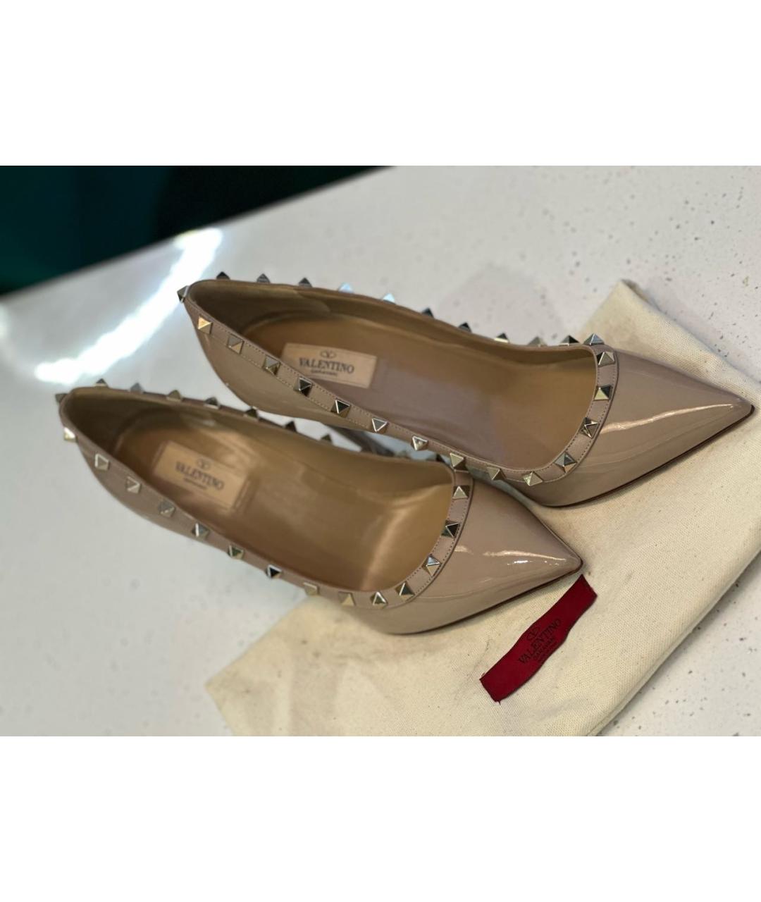 VALENTINO Бежевые кожаные туфли, фото 2