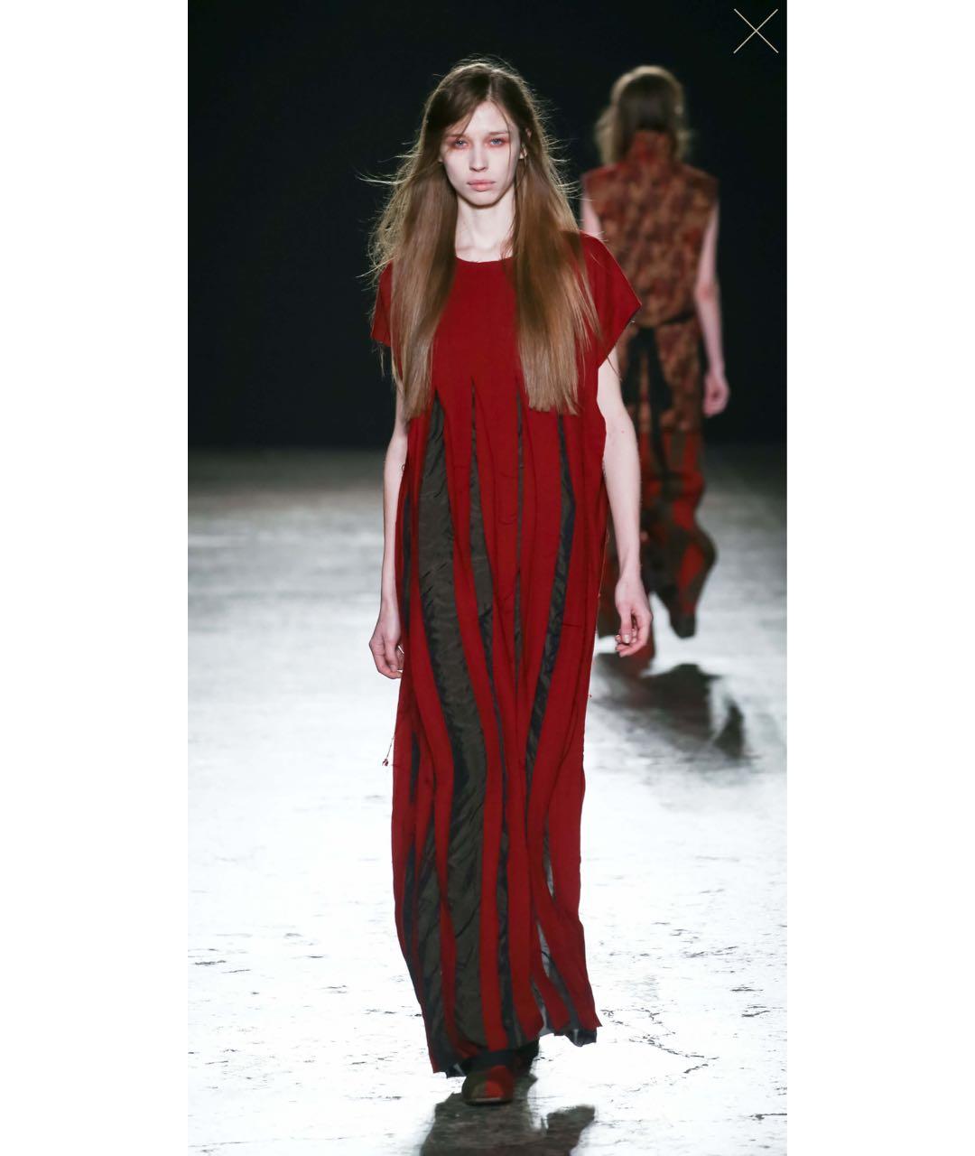 UMA WANG Бордовое шерстяное коктейльное платье, фото 2