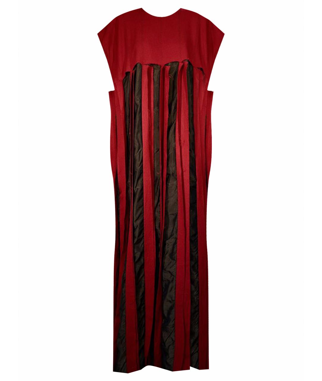 UMA WANG Бордовое шерстяное коктейльное платье, фото 1