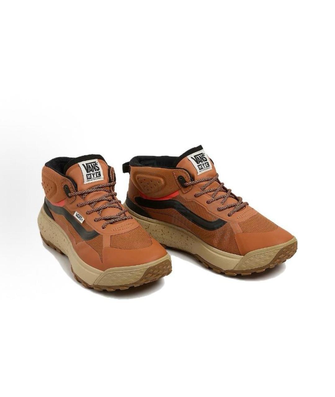 VANS Коричневые текстильные низкие кроссовки / кеды, фото 3