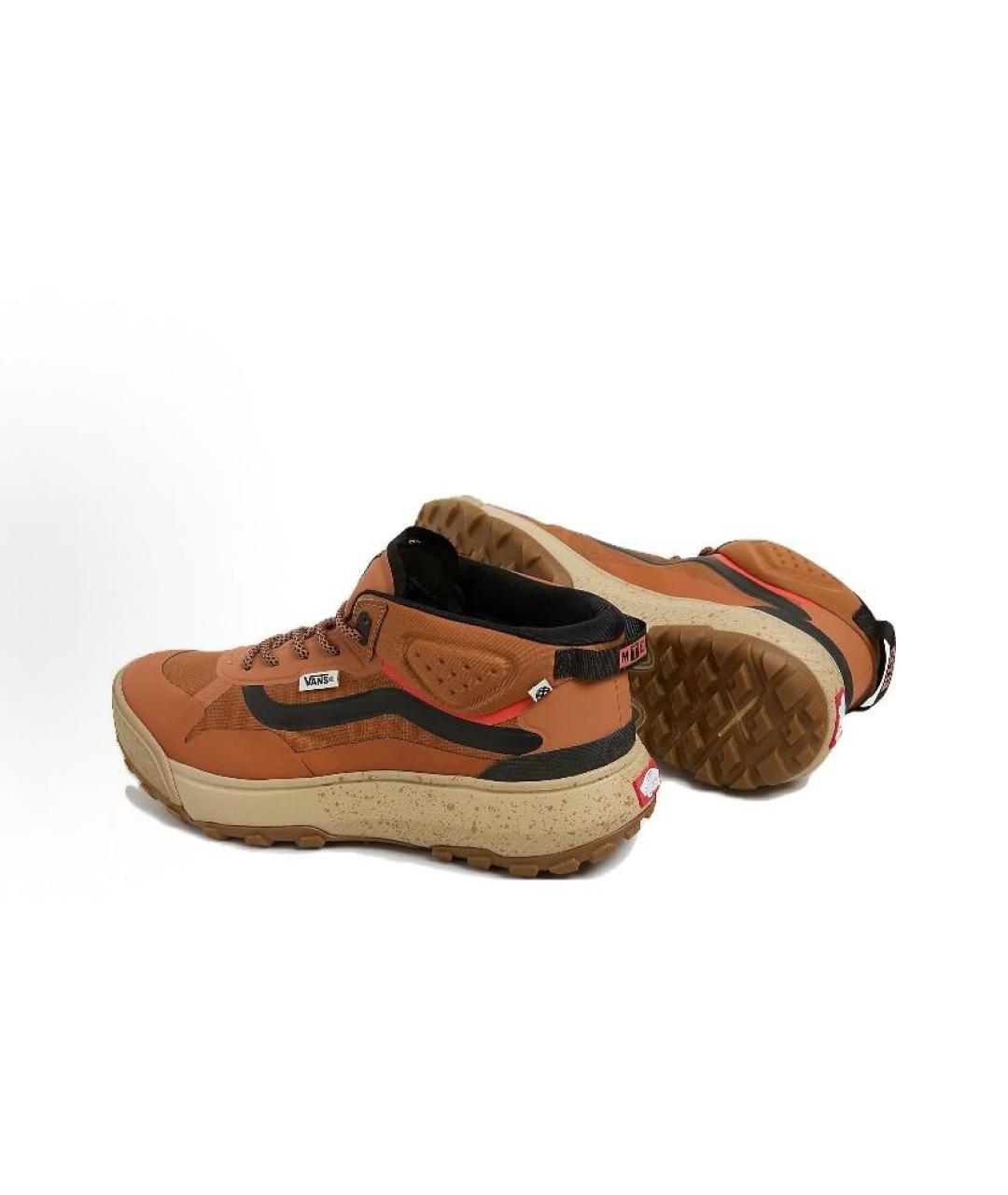 VANS Коричневые текстильные низкие кроссовки / кеды, фото 4