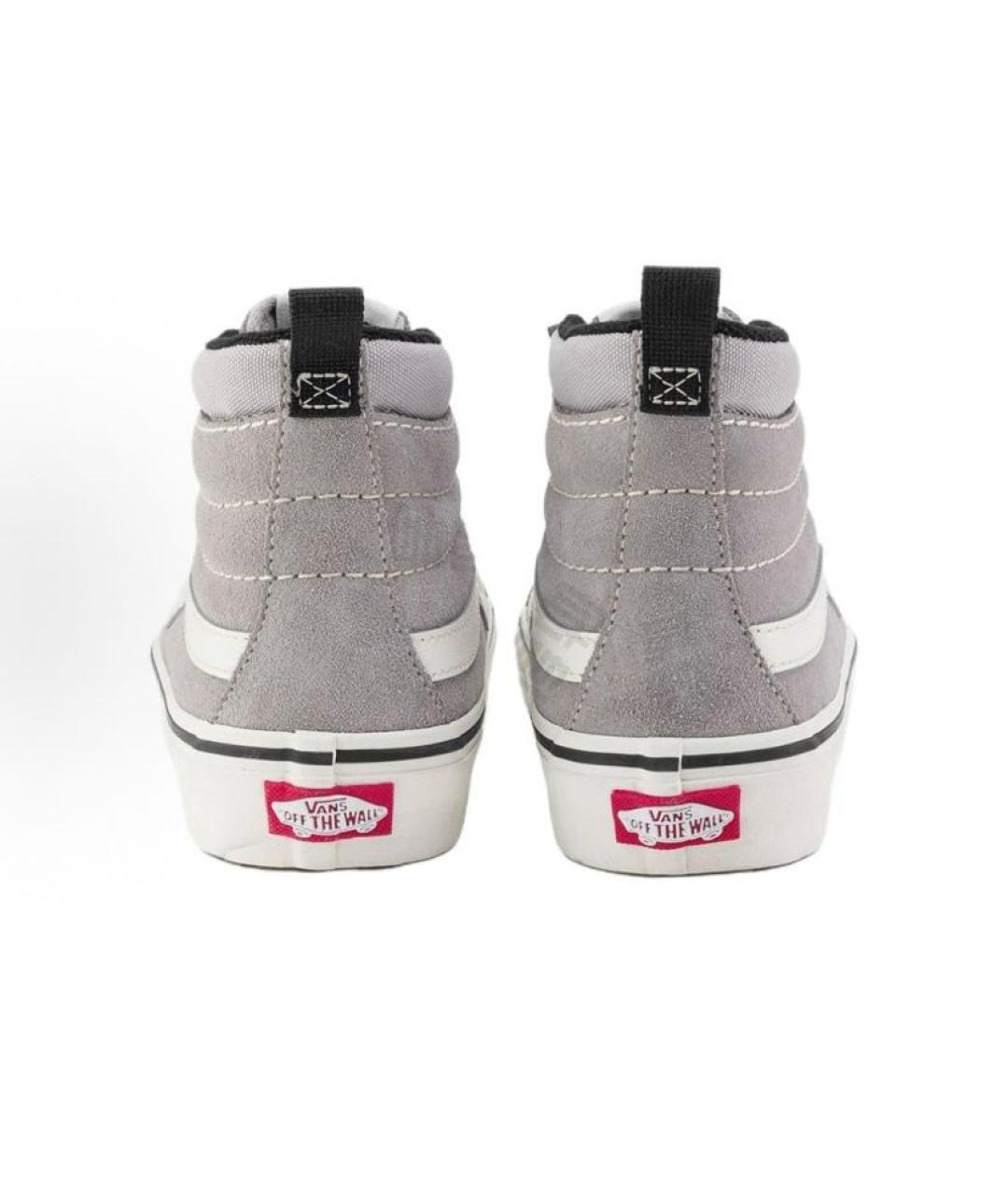 VANS Серые замшевые высокие кроссовки / кеды, фото 4