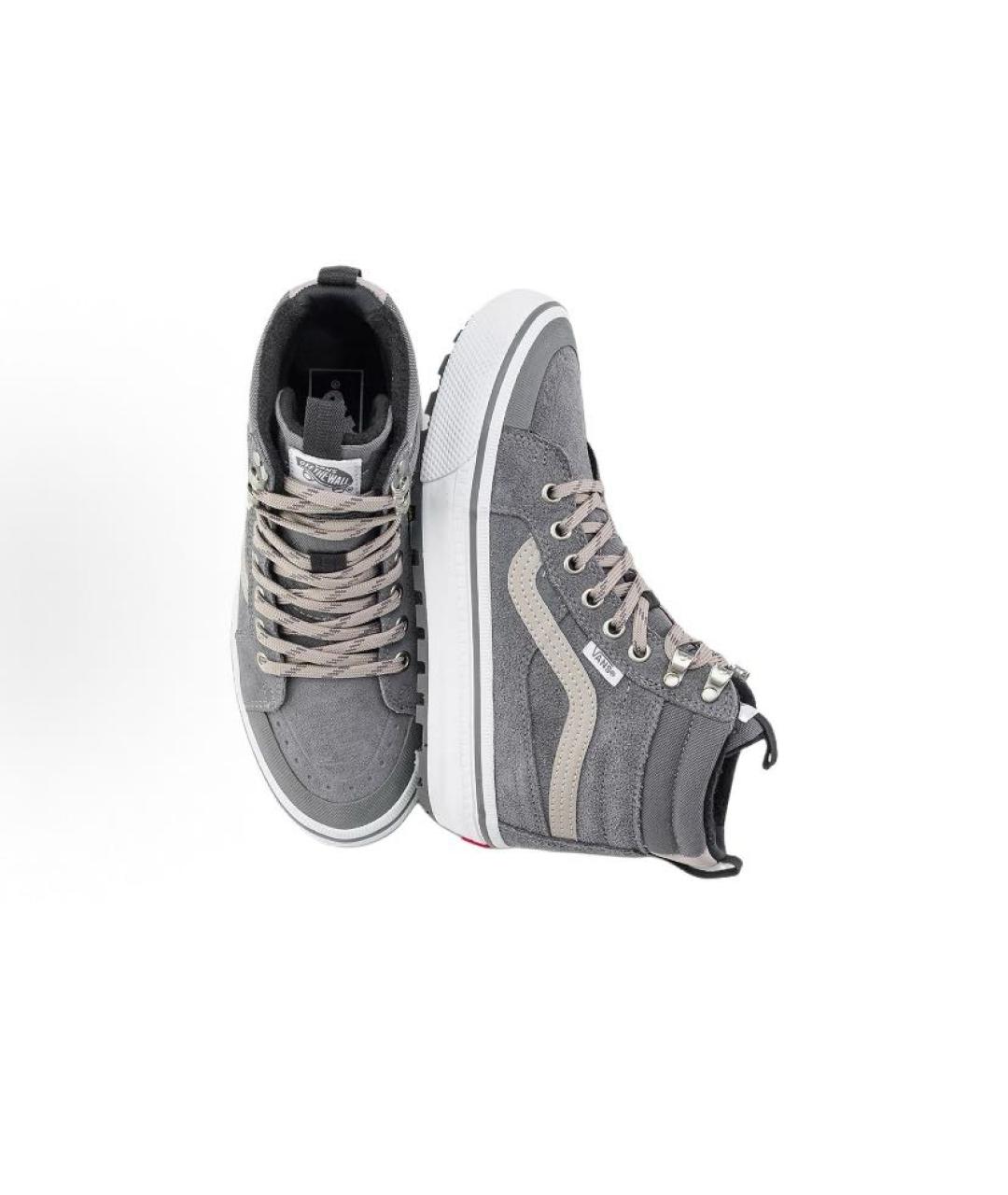 VANS Серые замшевые высокие кроссовки / кеды, фото 5