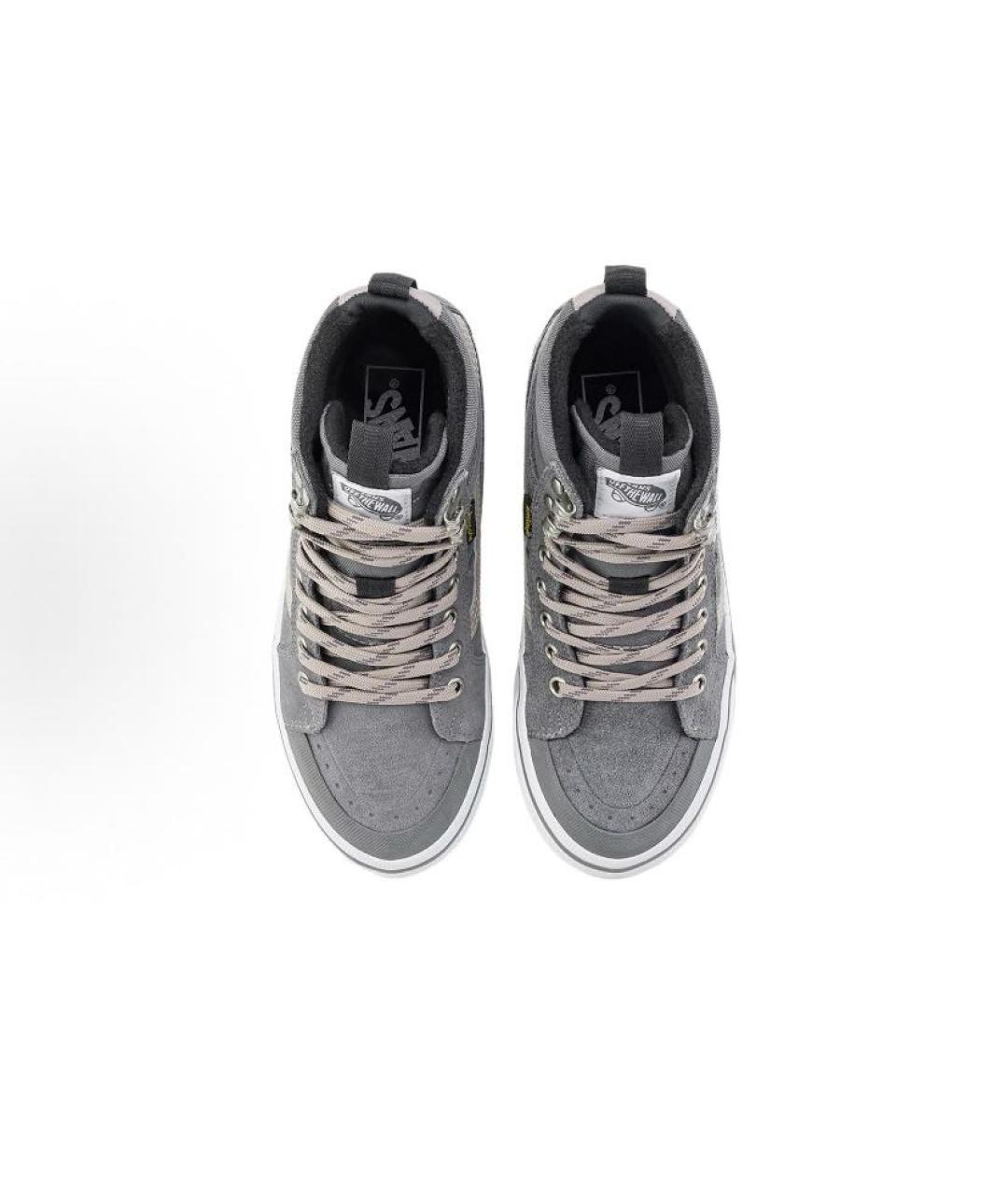 VANS Серые замшевые высокие кроссовки / кеды, фото 4
