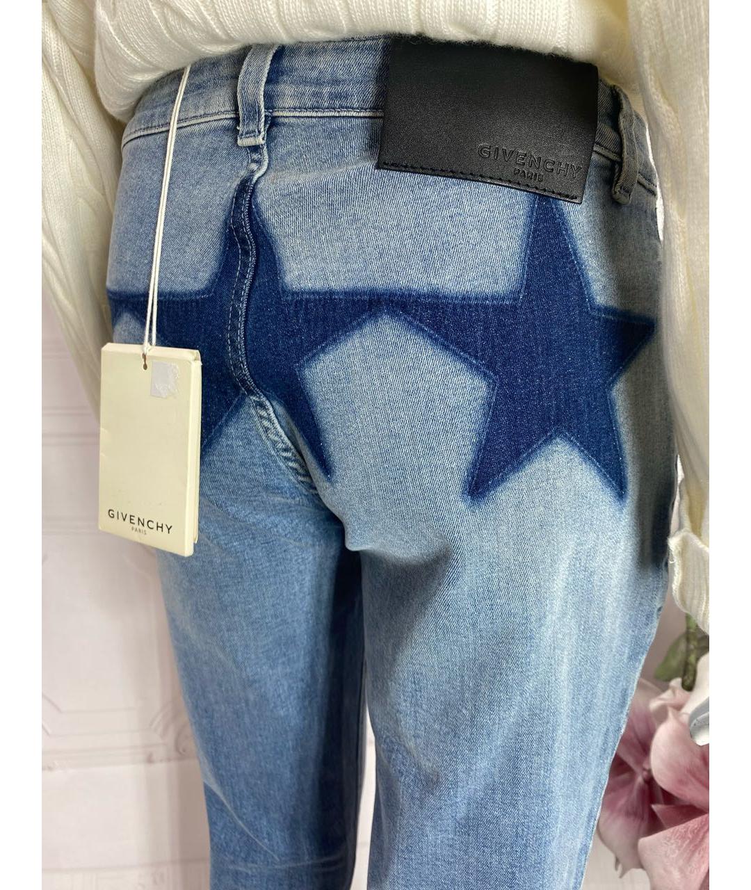 GIVENCHY Голубые хлопко-эластановые прямые джинсы, фото 8