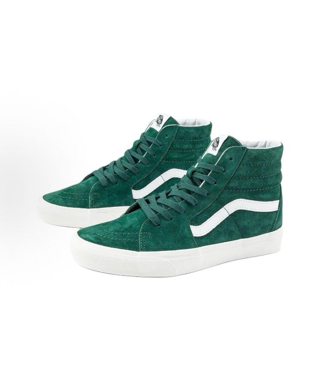 VANS Зеленые замшевые высокие кроссовки / кеды, фото 3