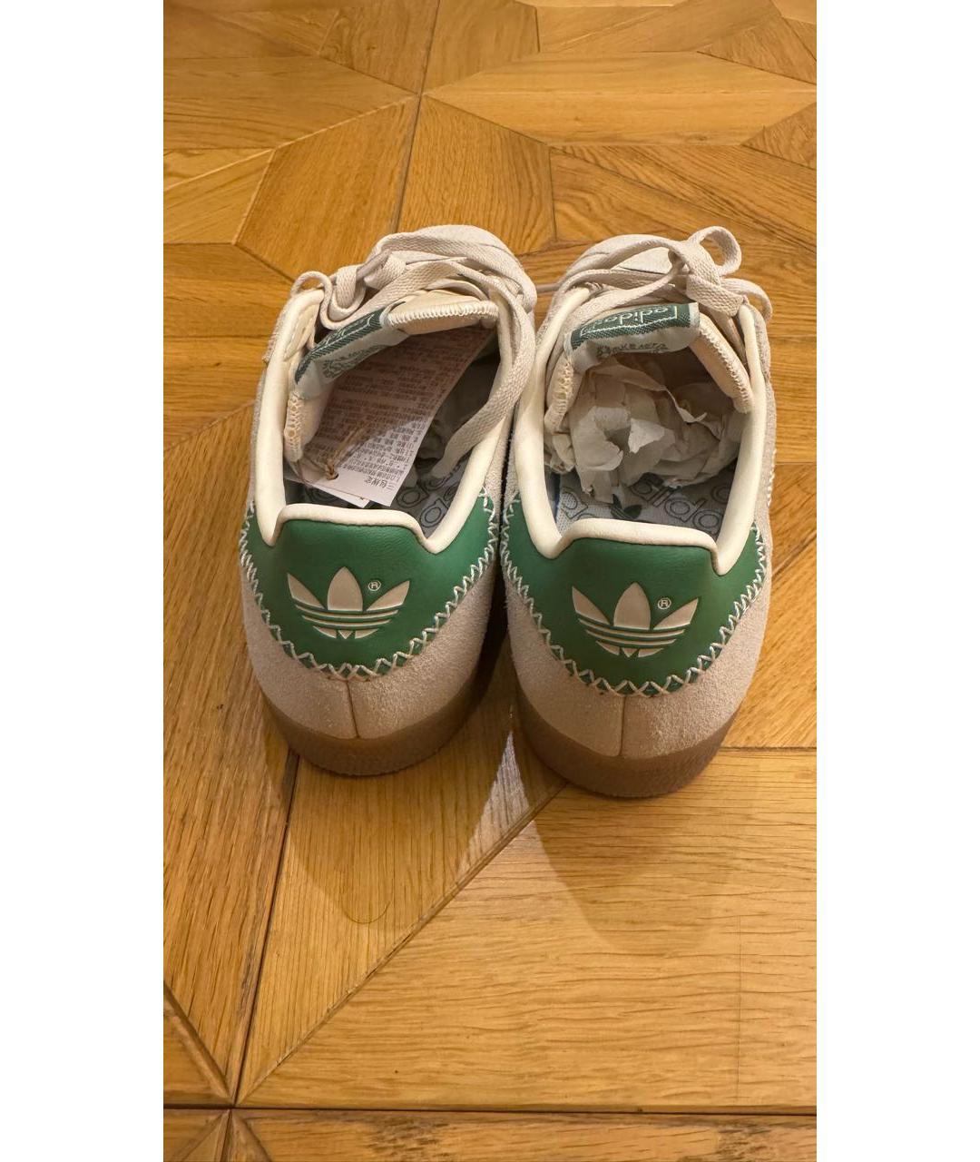ADIDAS Бежевые текстильные кроссовки, фото 3