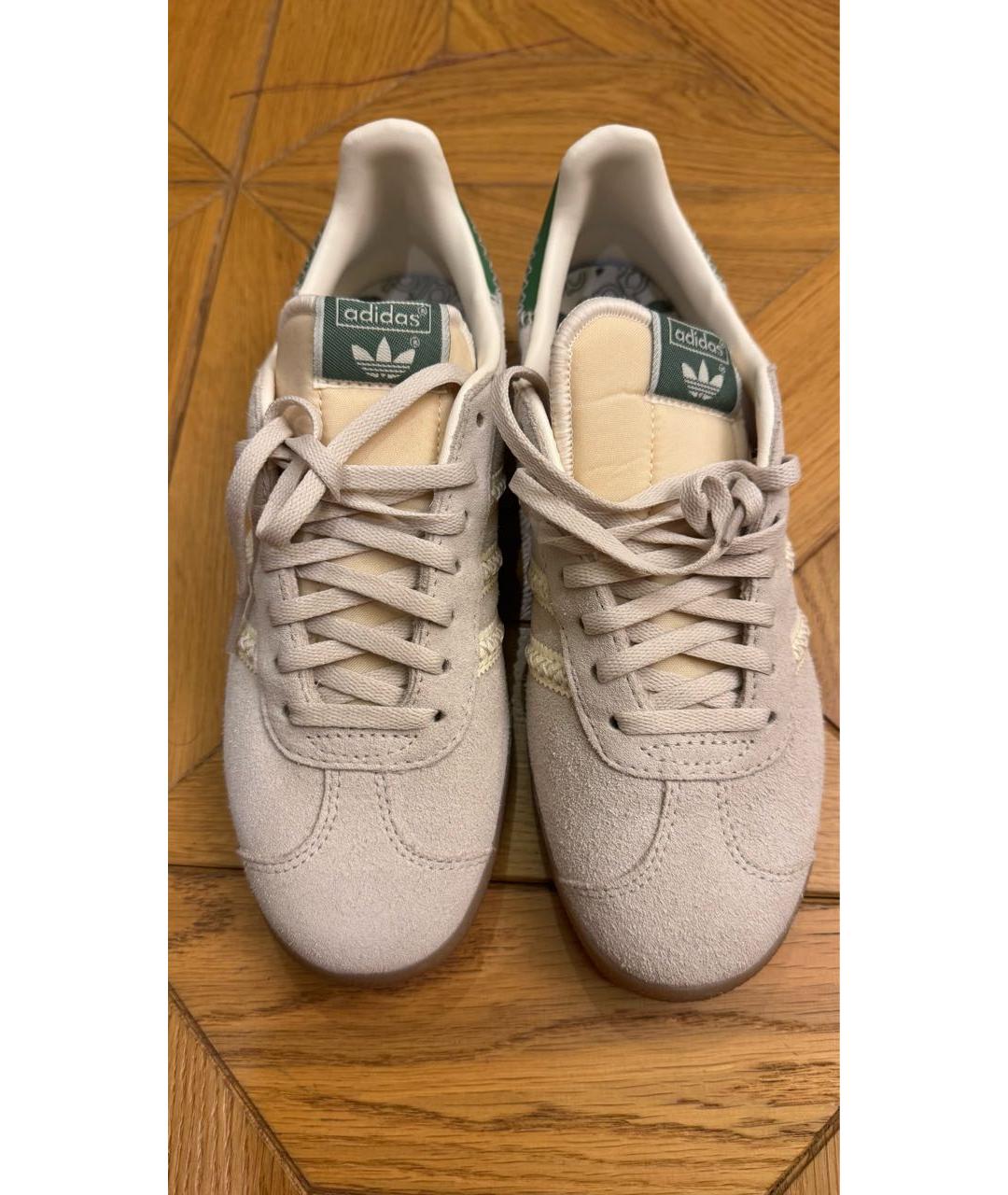 ADIDAS Бежевые текстильные кроссовки, фото 2