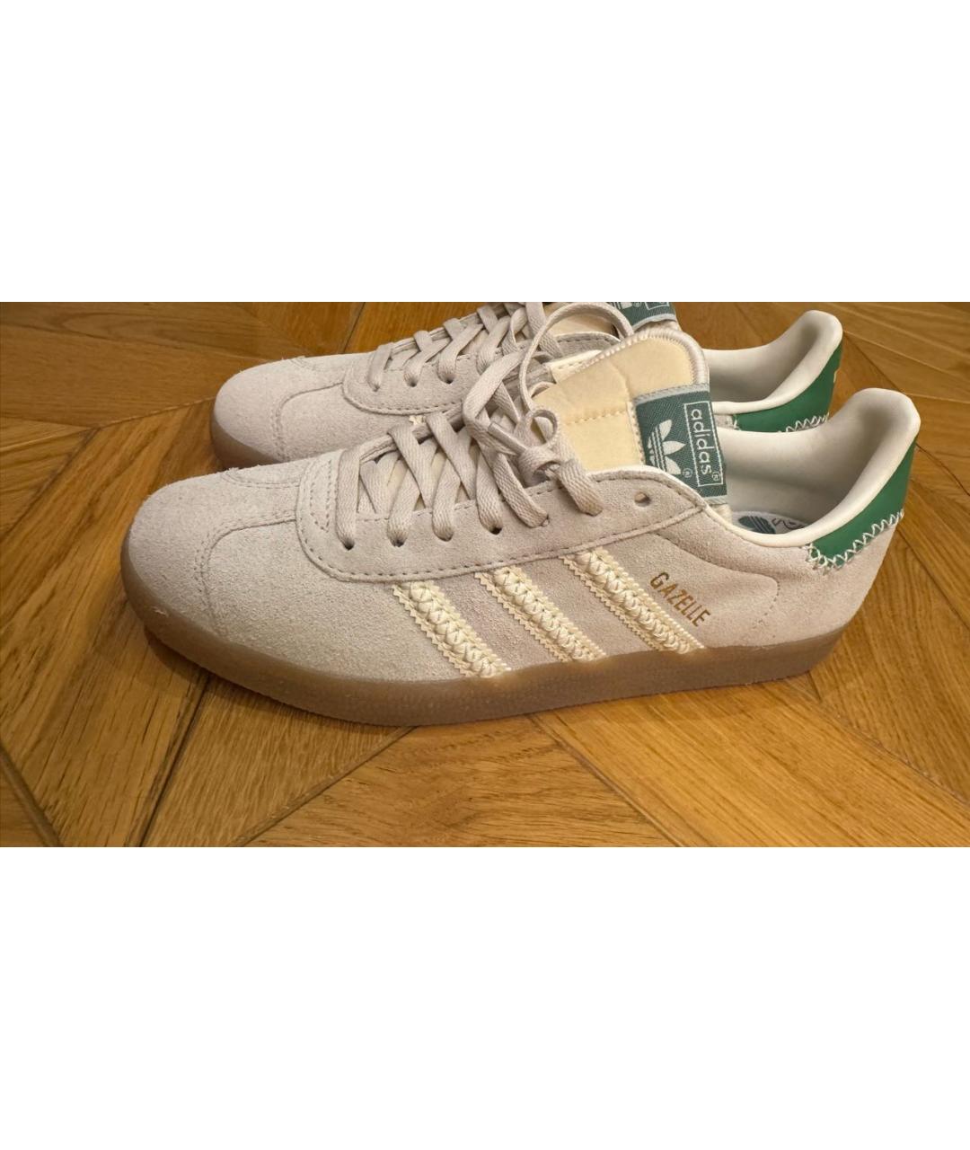 ADIDAS Бежевые текстильные кроссовки, фото 4