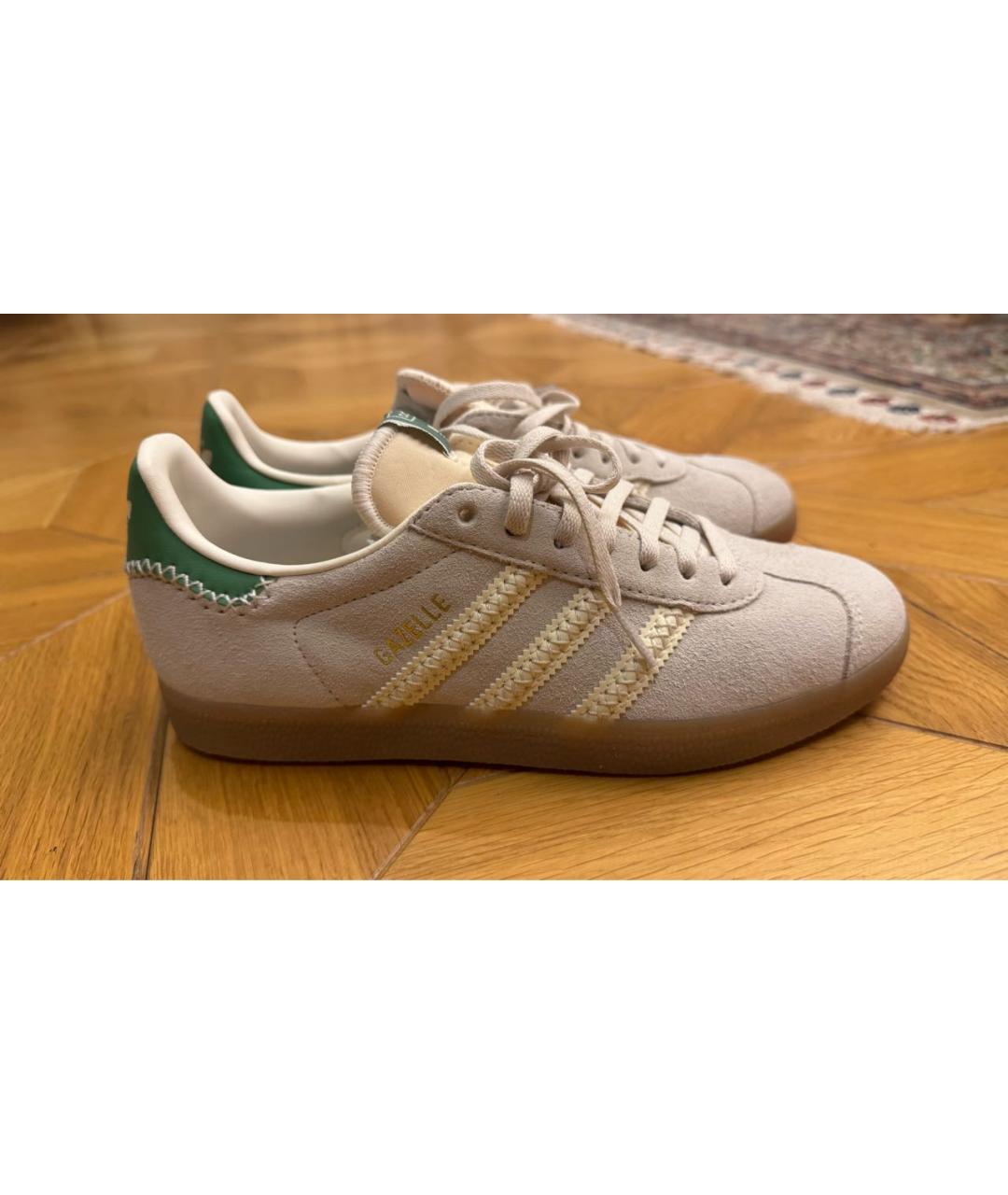 ADIDAS Бежевые текстильные кроссовки, фото 5