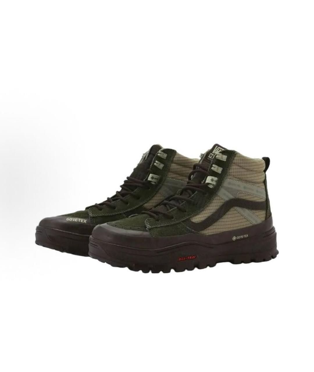 VANS Хаки текстильные высокие кроссовки / кеды, фото 3