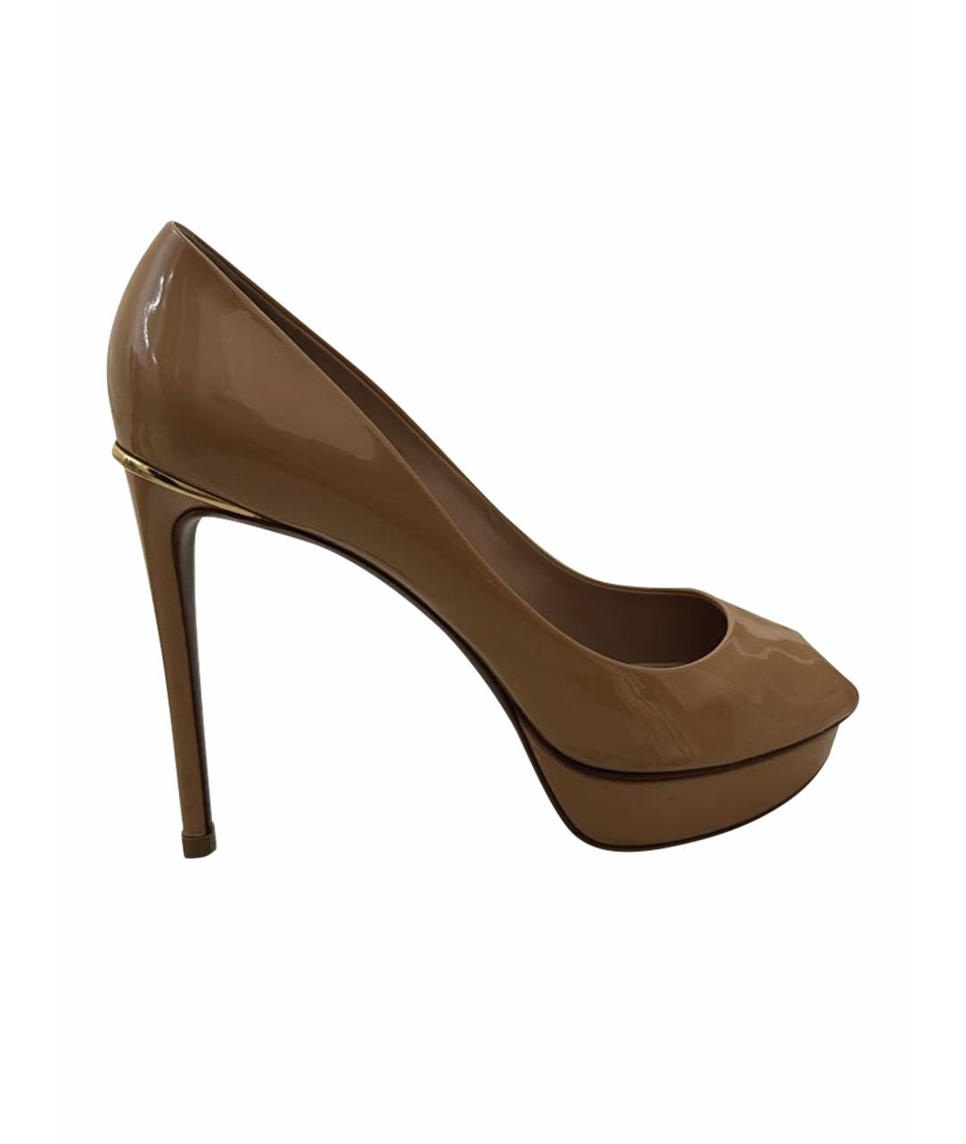 LOUIS VUITTON Бежевые туфли из лакированной кожи, фото 1