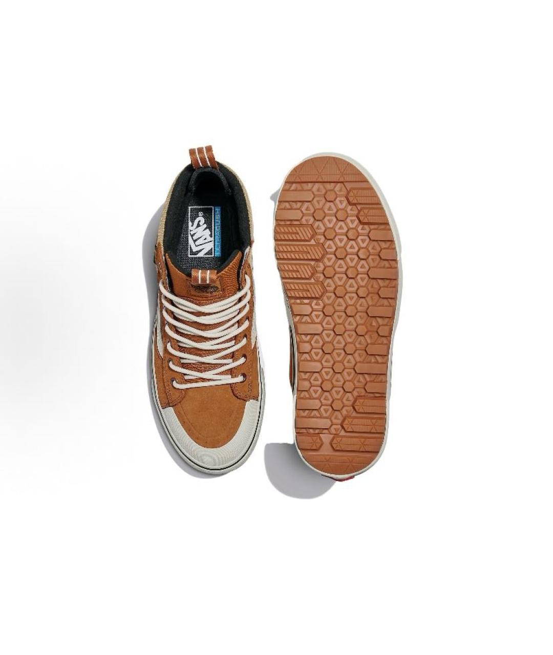 VANS Бежевые замшевые высокие кроссовки / кеды, фото 5