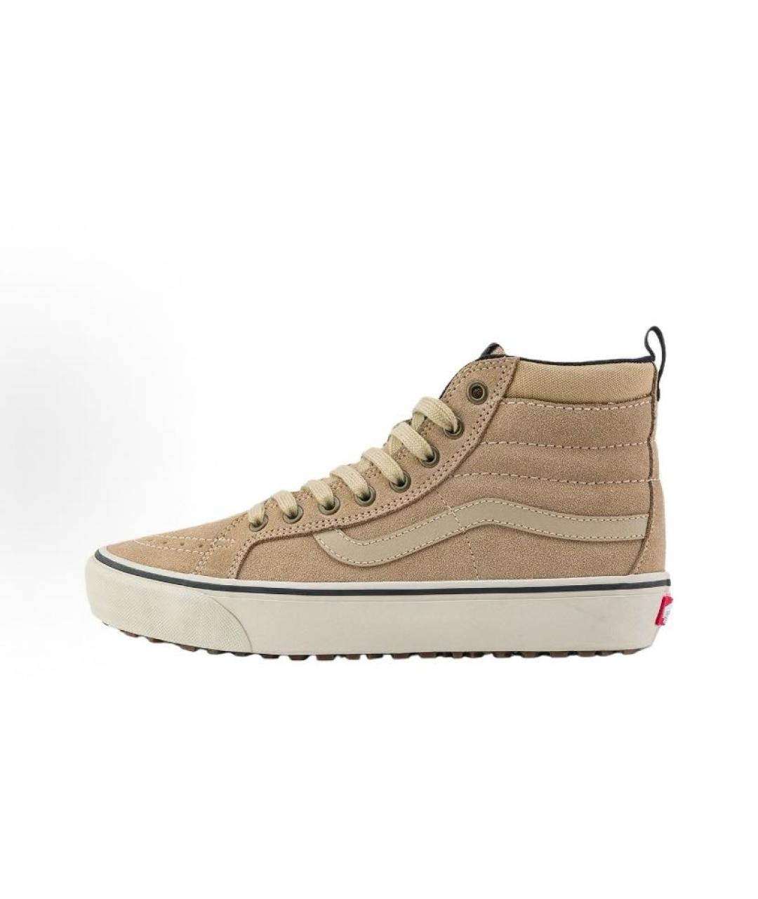 VANS Бежевые замшевые высокие кроссовки / кеды, фото 2