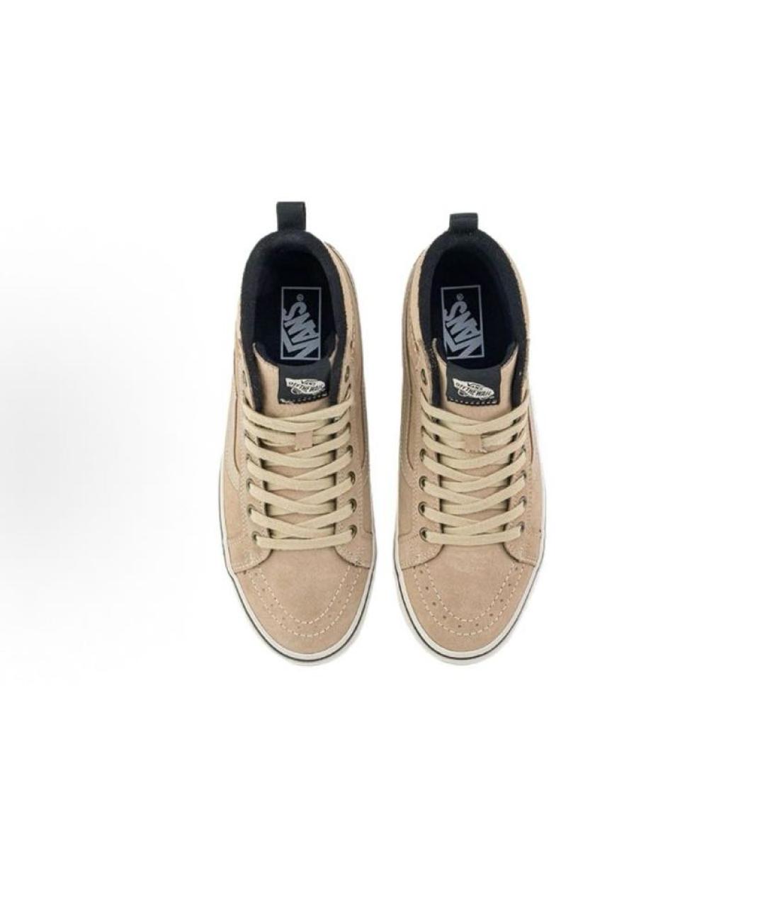 VANS Бежевые замшевые высокие кроссовки / кеды, фото 4