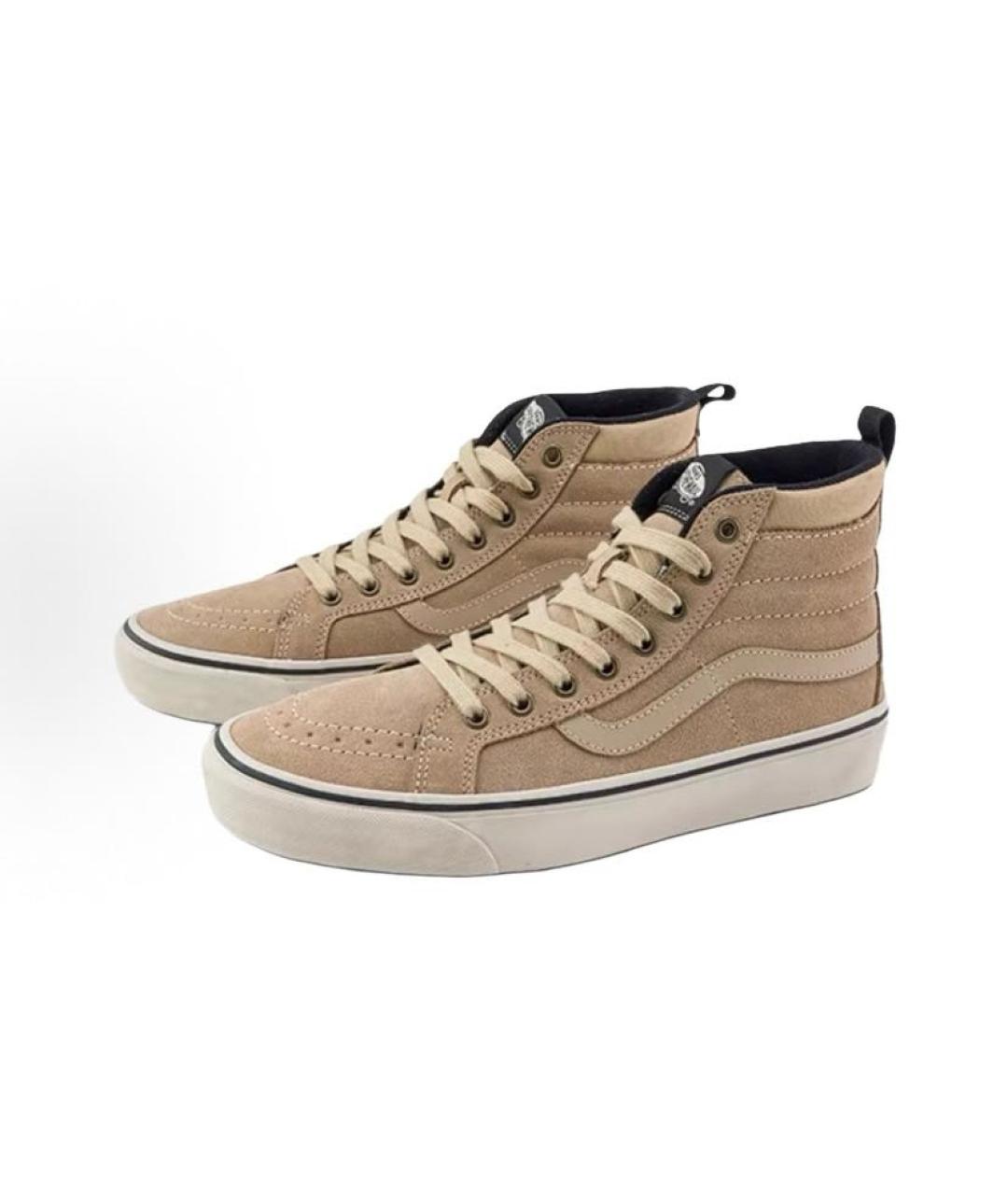 VANS Бежевые замшевые высокие кроссовки / кеды, фото 3
