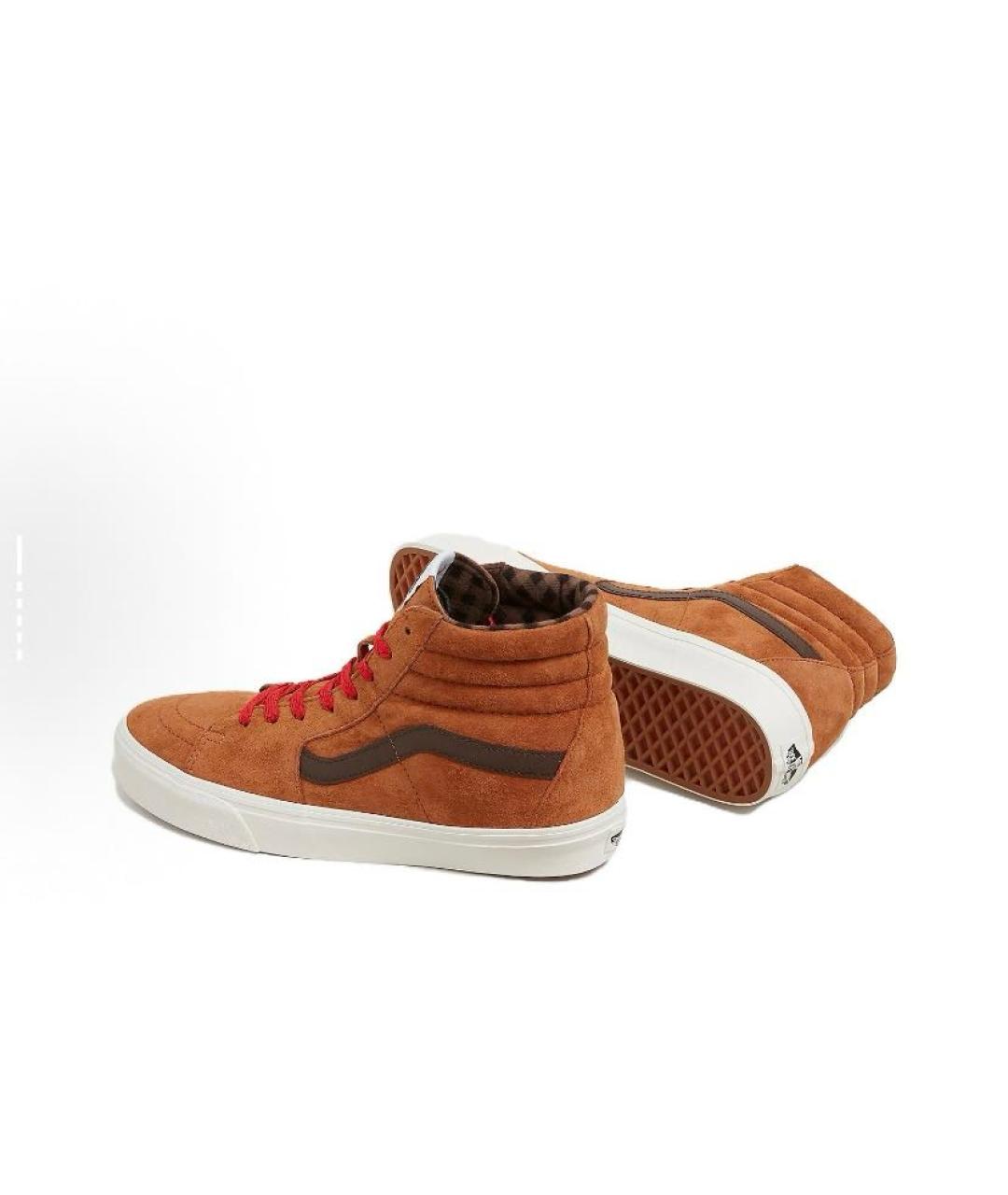 VANS Оранжевое замшевые высокие кроссовки / кеды, фото 4