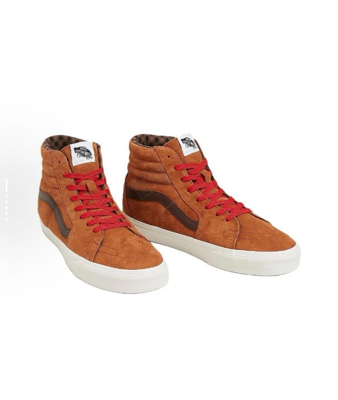 VANS Оранжевое замшевые высокие кроссовки / кеды, фото 3