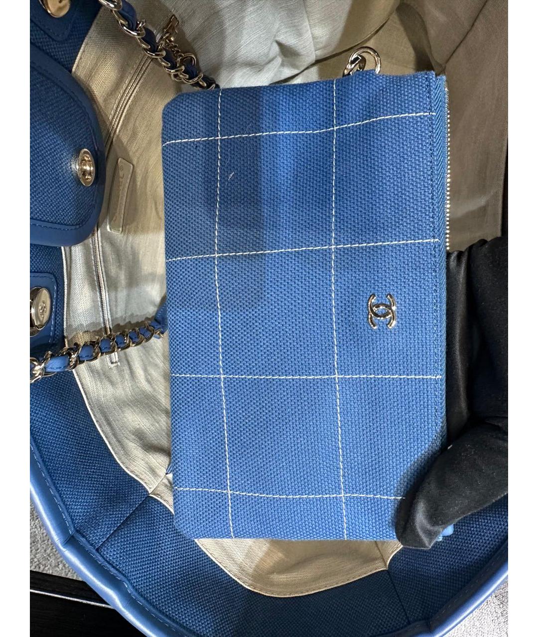 CHANEL Синяя пляжная сумка, фото 5